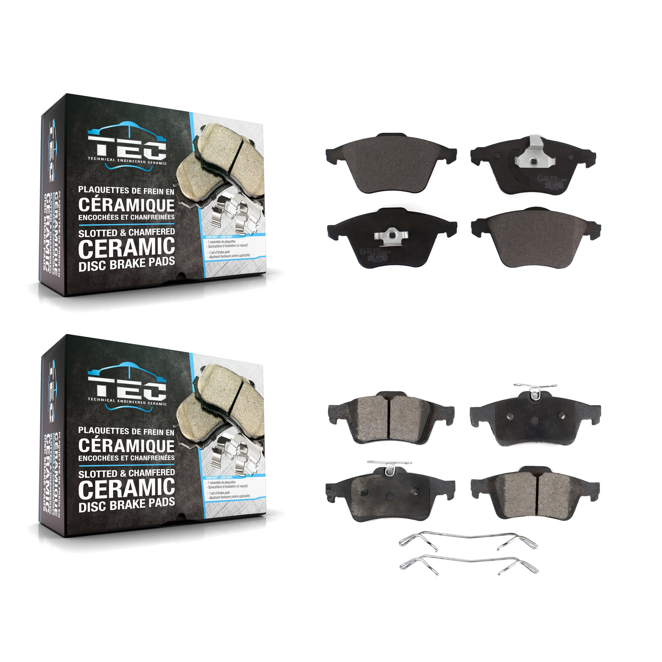 TEC - KTC-100473 - Front and Rear Disc Brake Pad Kits image 1