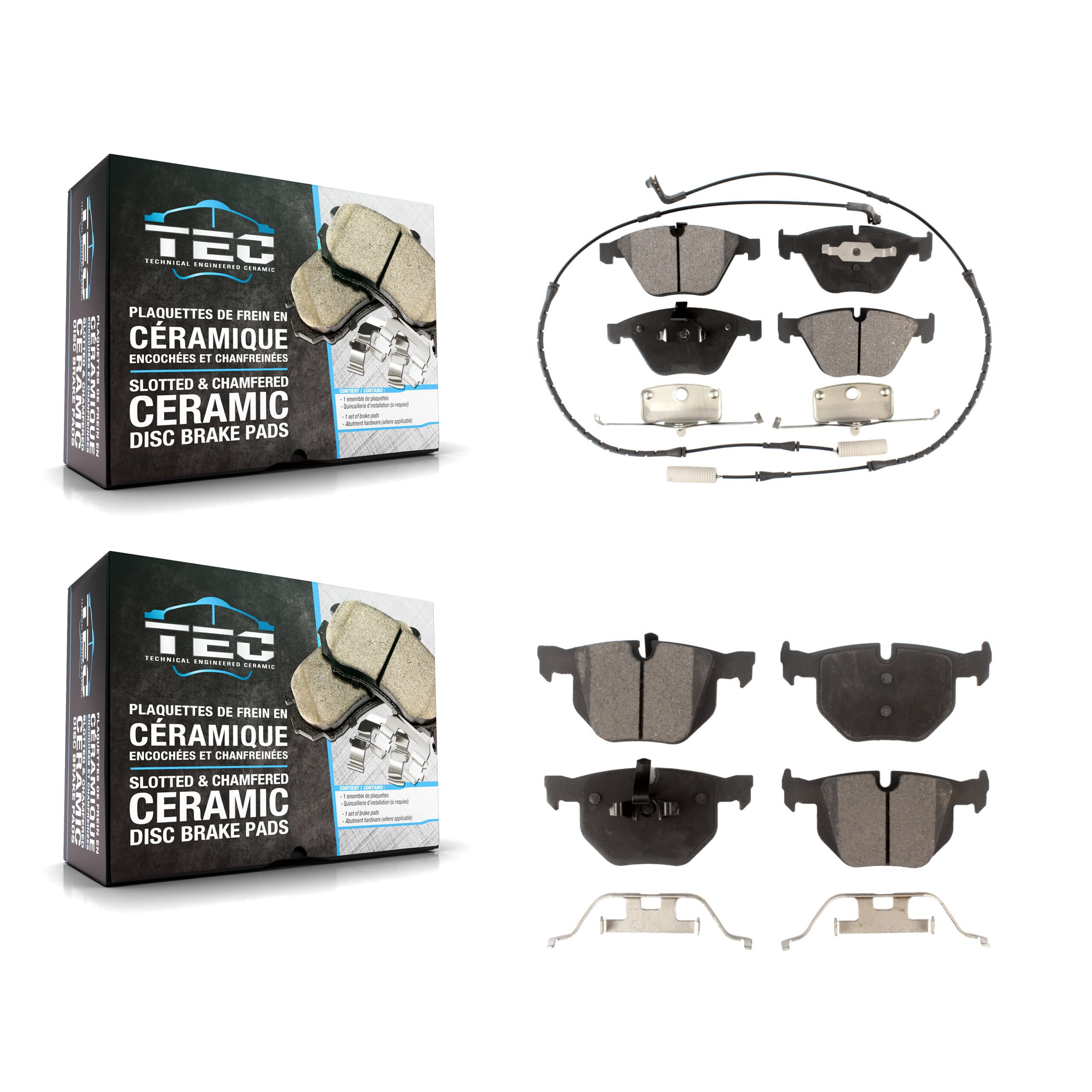 TEC - KTC-100475 - Front and Rear Disc Brake Pad Kits image 1