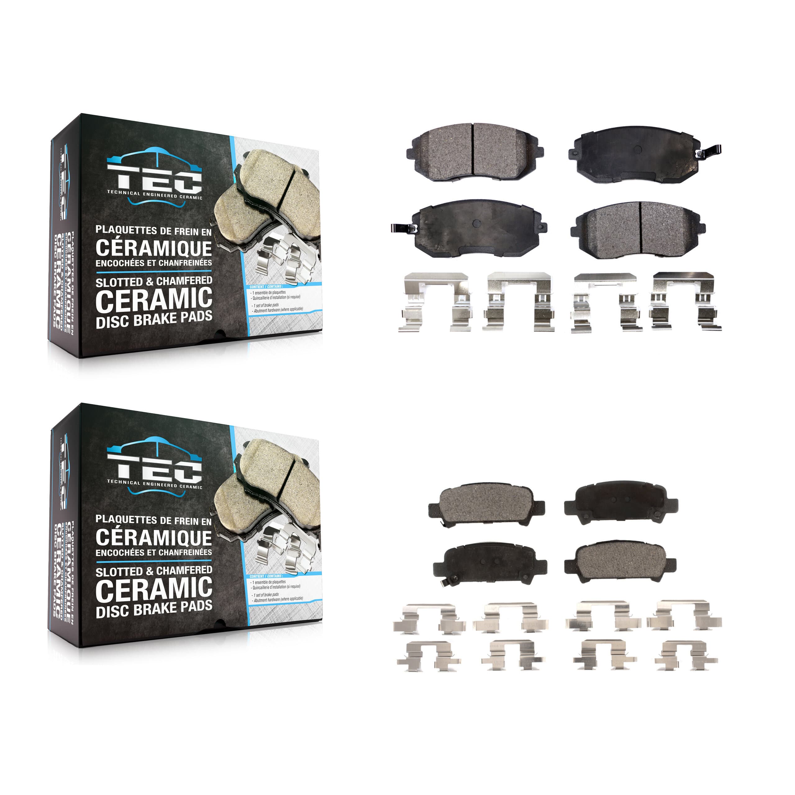 TEC - KTC-100487 - Front and Rear Disc Brake Pad Kits image 1