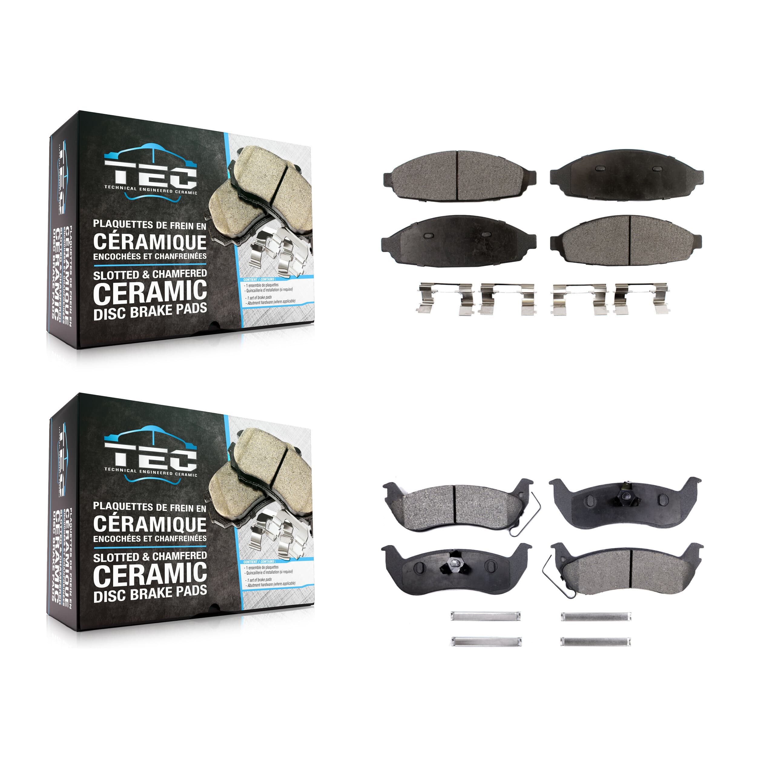 TEC - KTC-100489 - Front and Rear Disc Brake Pad Kits image 1