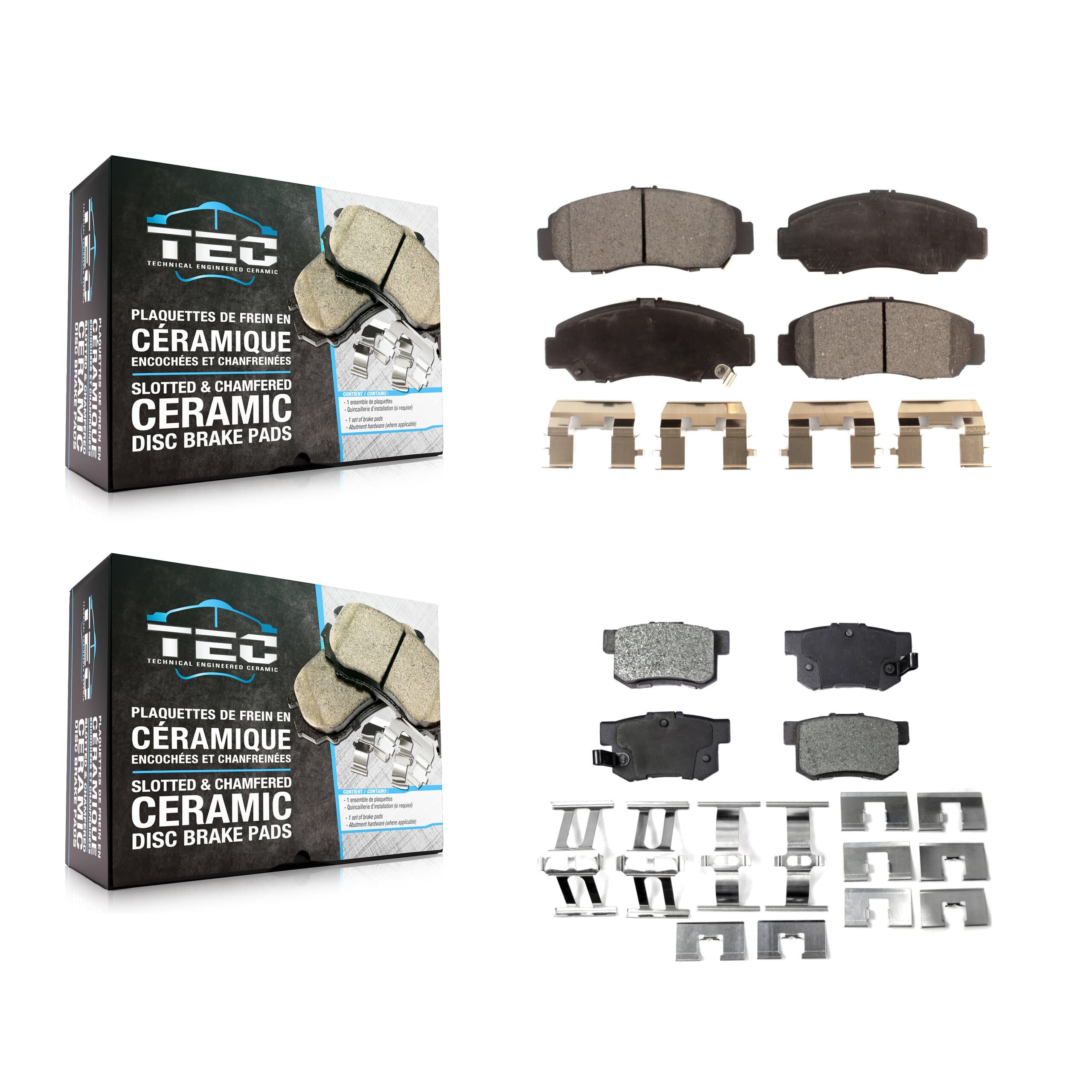 TEC - KTC-100499 - Front and Rear Disc Brake Pad Kits image 1