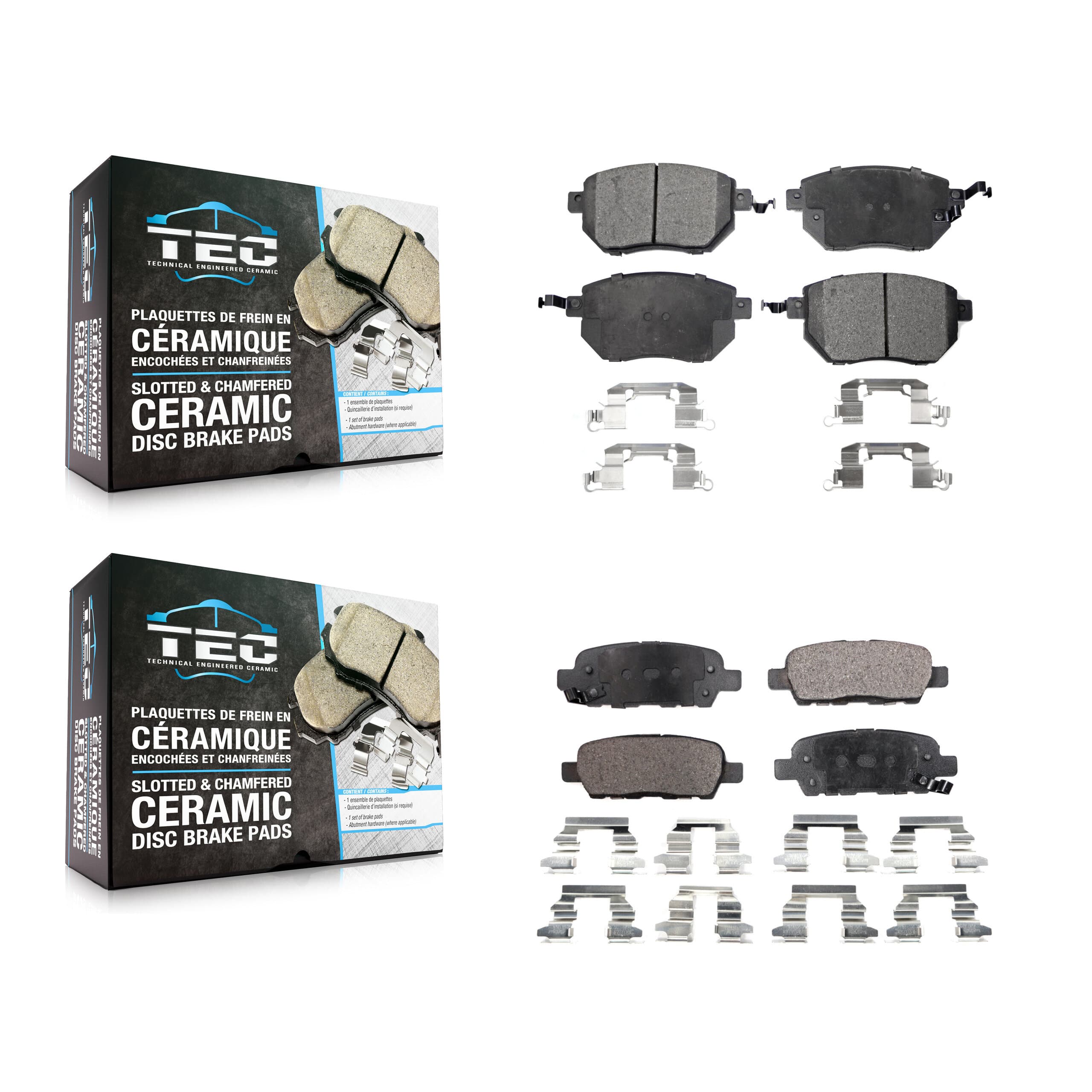 TEC - KTC-100504 - Front and Rear Disc Brake Pad Kits image 1