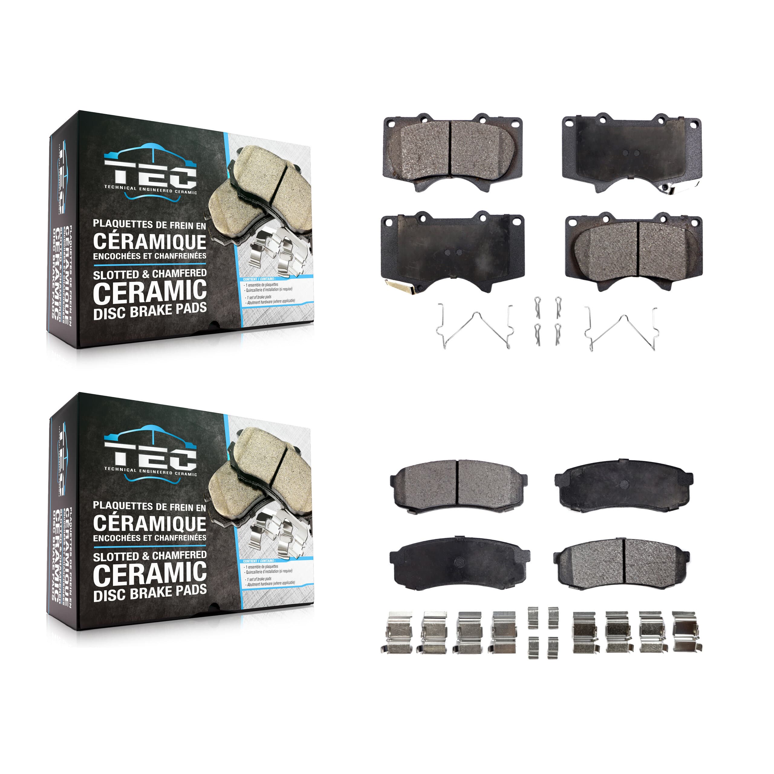 TEC - KTC-100507 - Front and Rear Disc Brake Pad Kits image 1