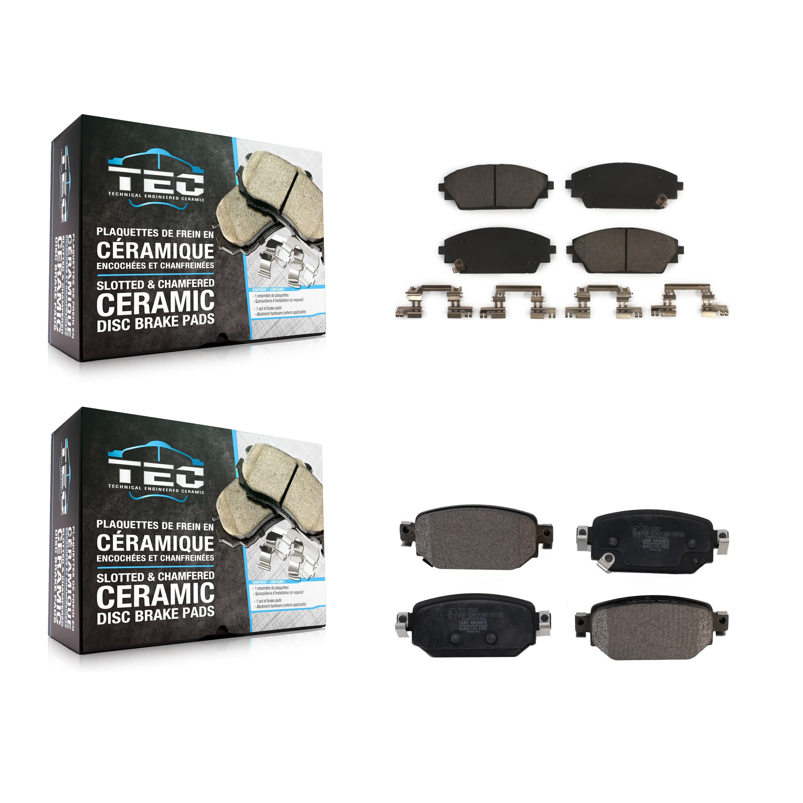 TEC - KTC-100525 - Front and Rear Disc Brake Pad Kits image 1
