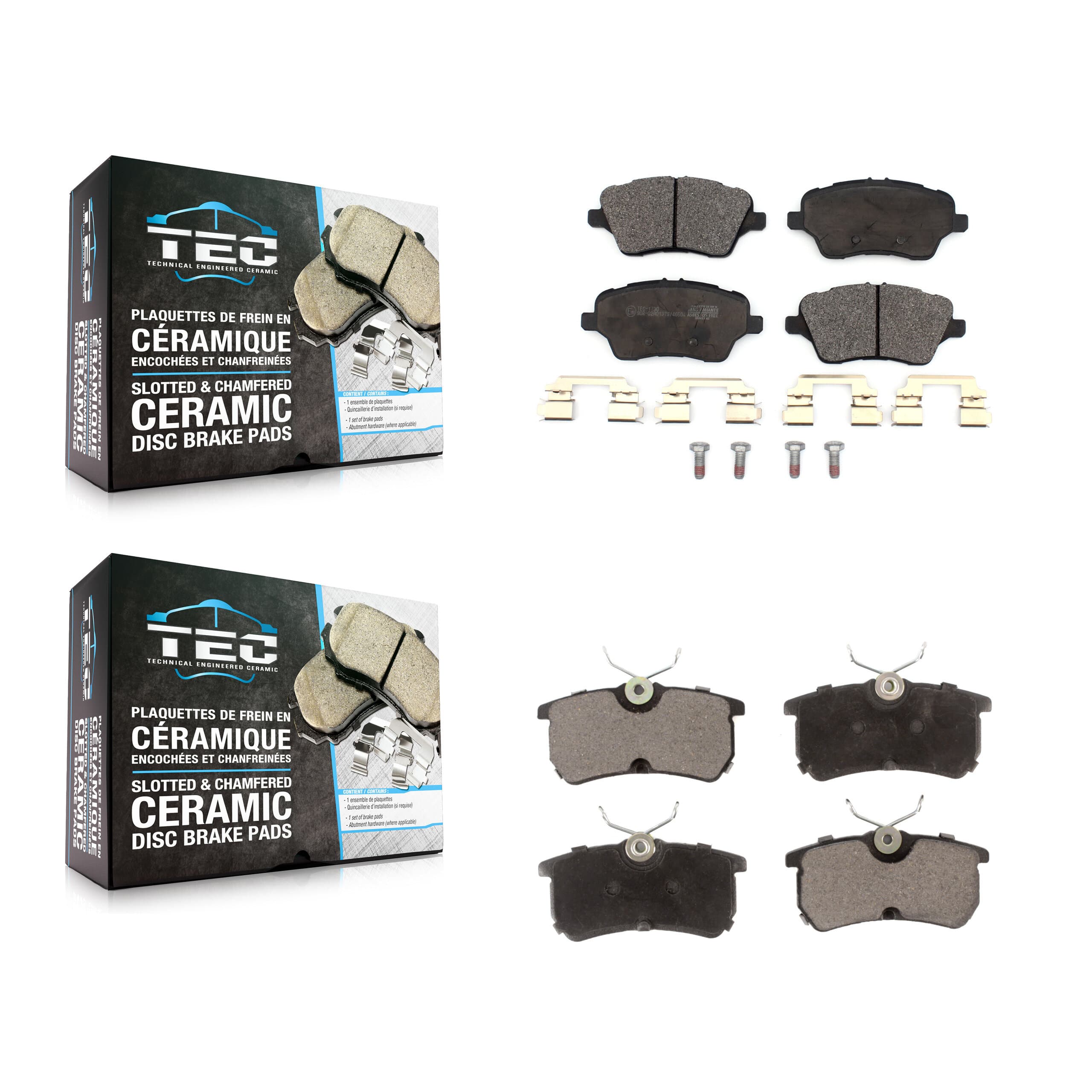 TEC - KTC-100526 - Front and Rear Disc Brake Pad Kits image 1