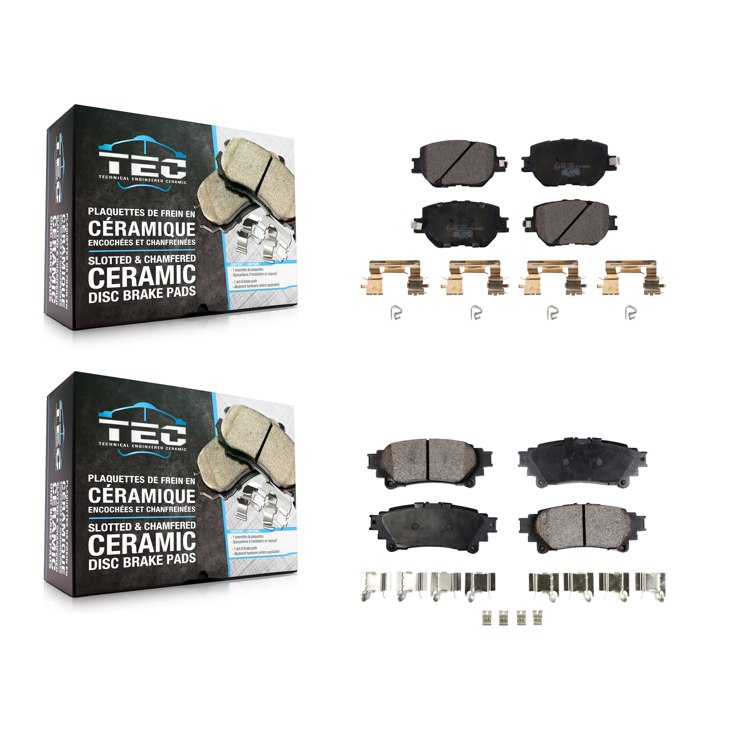 TEC - KTC-100527 - Front and Rear Disc Brake Pad Kits image 1
