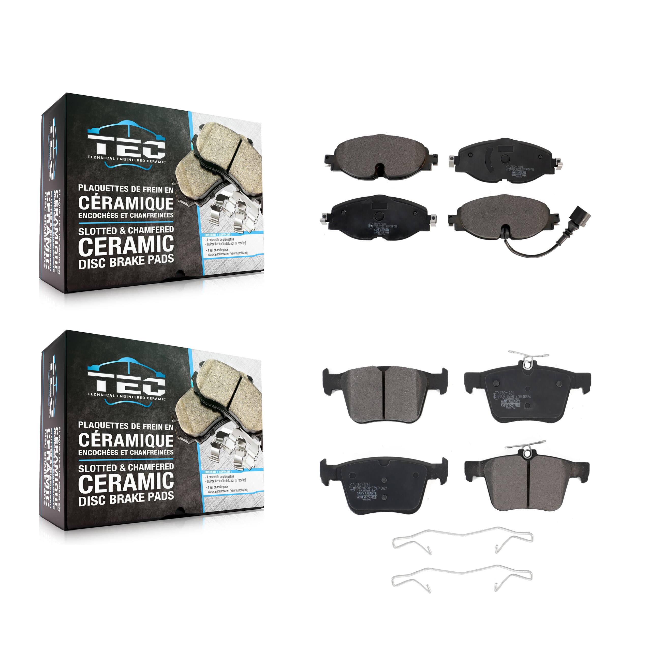TEC - KTC-100529 - Front and Rear Disc Brake Pad Kits image 1