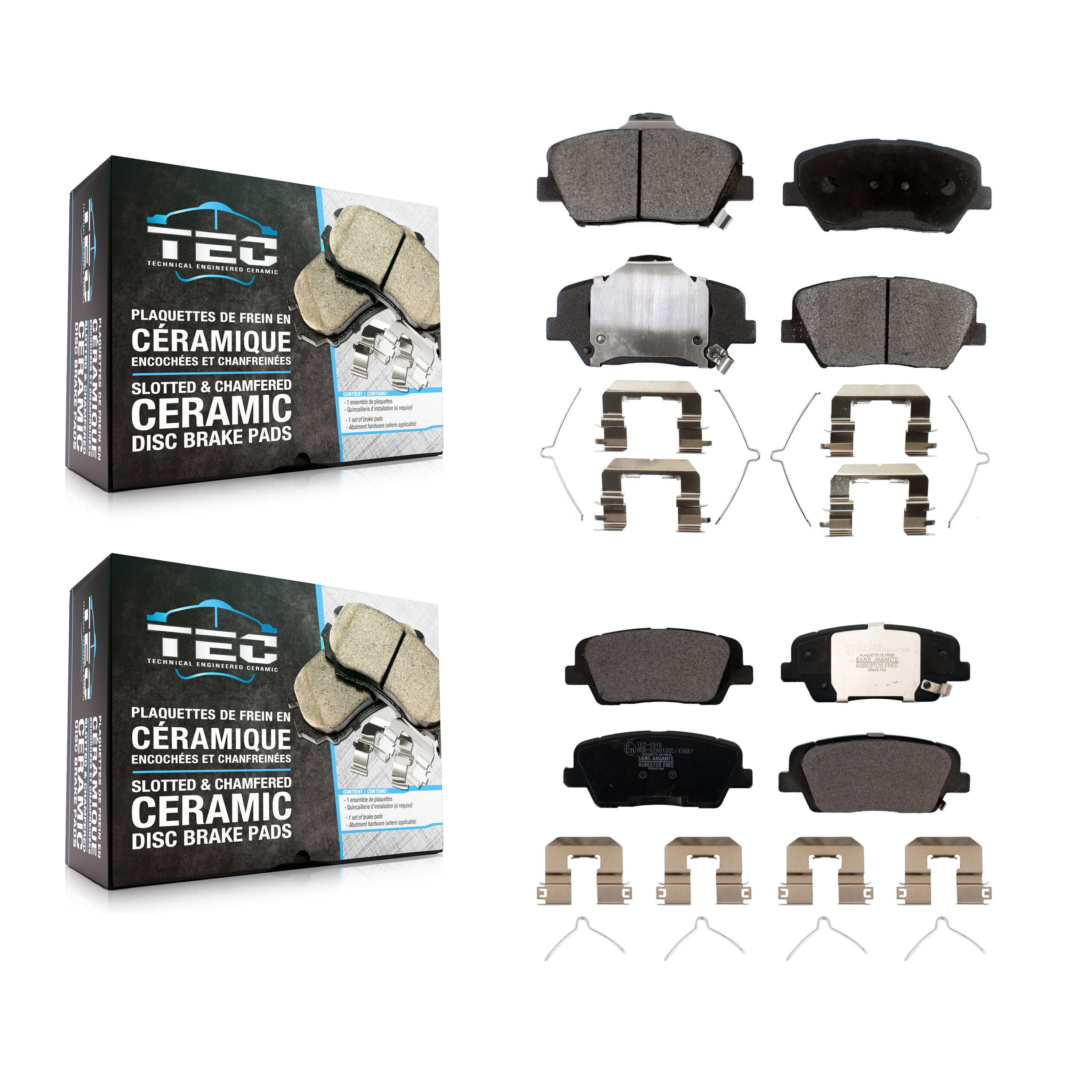 TEC - KTC-100534 - Front and Rear Disc Brake Pad Kits image 1