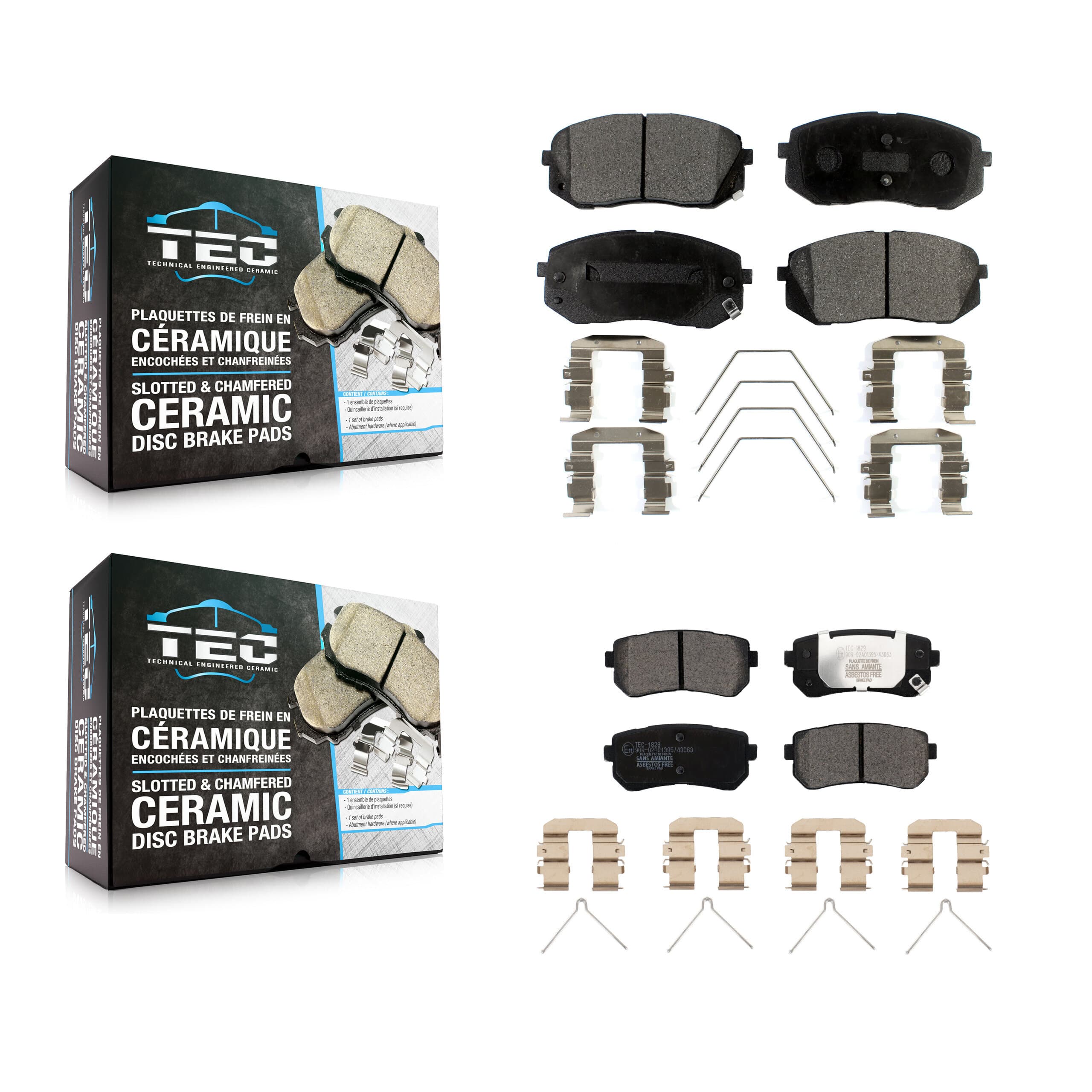 TEC - KTC-100537 - Front and Rear Disc Brake Pad Kits image 1