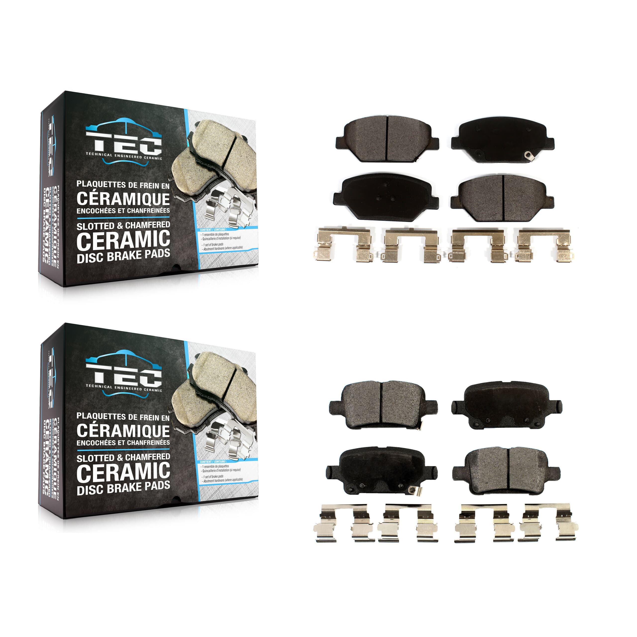 TEC - KTC-100539 - Front and Rear Disc Brake Pad Kits image 1