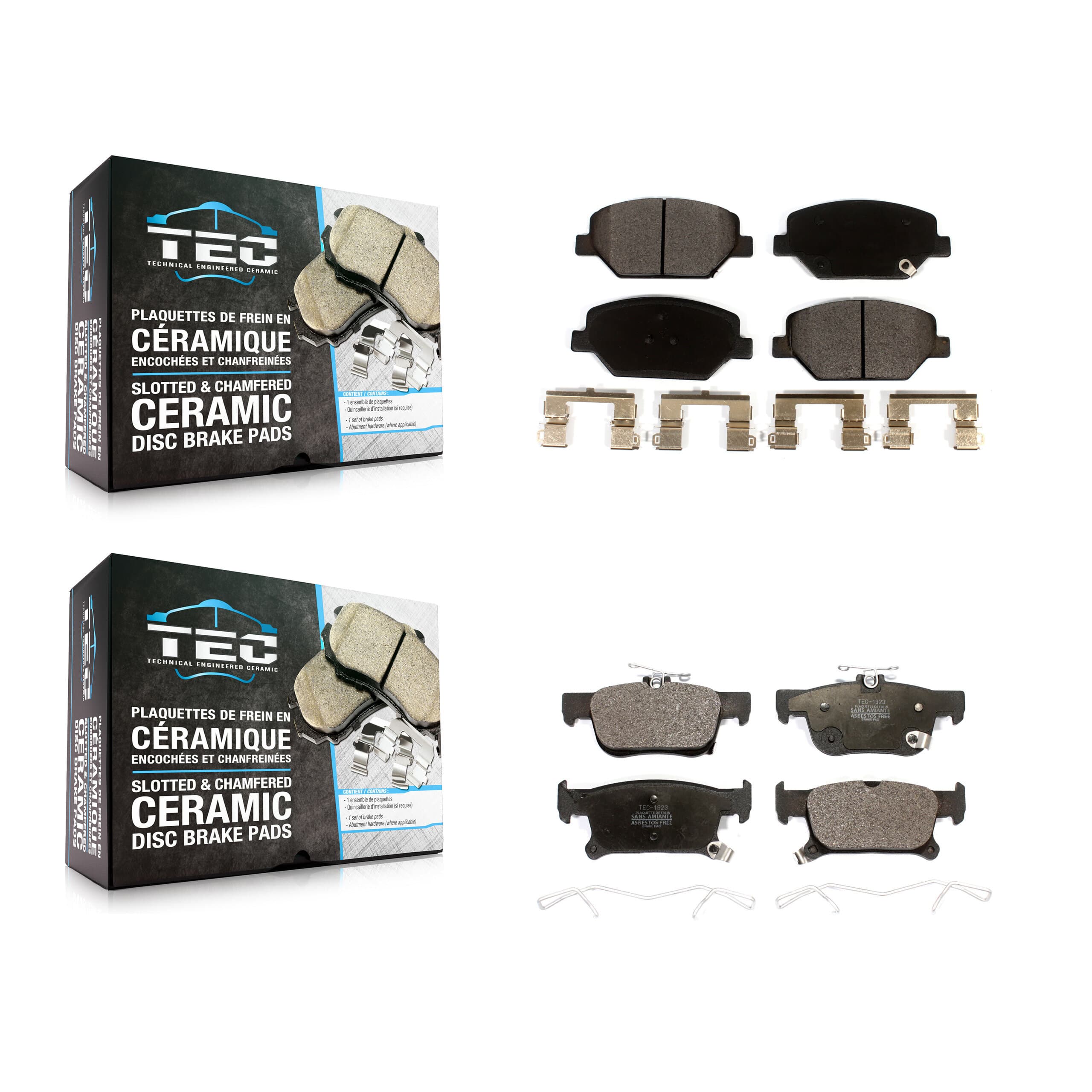 TEC - KTC-100541 - Front and Rear Disc Brake Pad Kits image 1