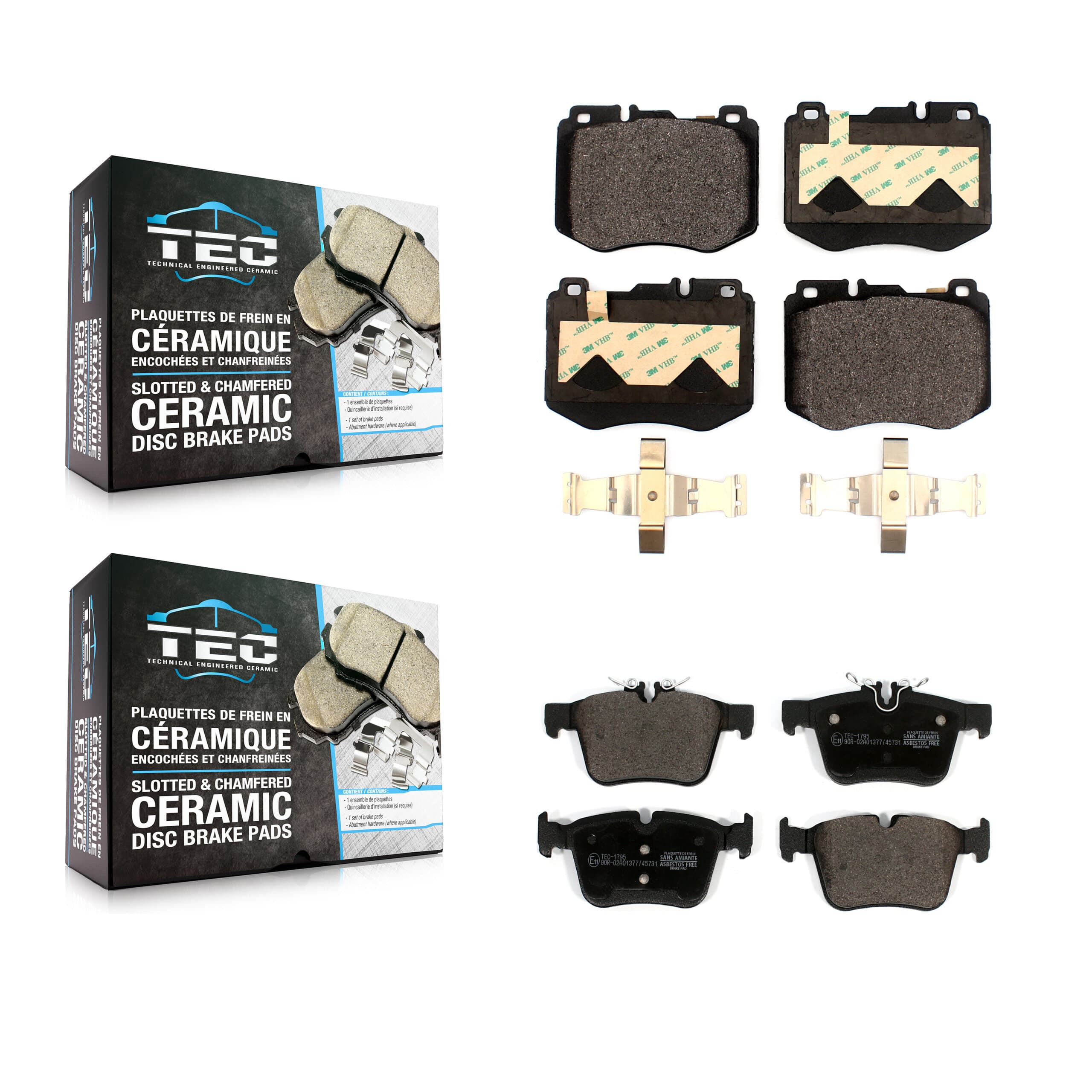 TEC - KTC-100553 - Front and Rear Disc Brake Pad Kits image 1