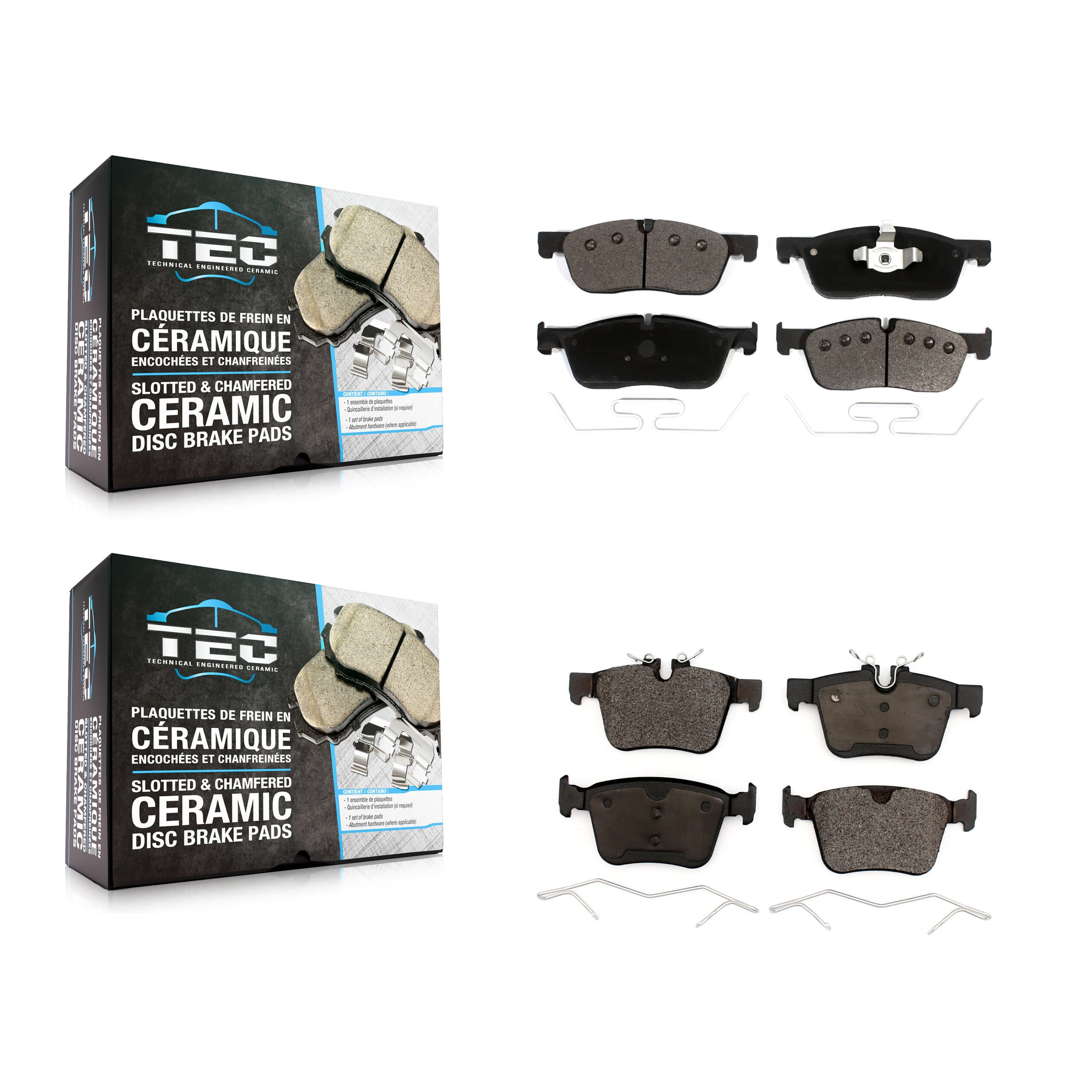 TEC - KTC-100555 - Front and Rear Disc Brake Pad Kits image 1