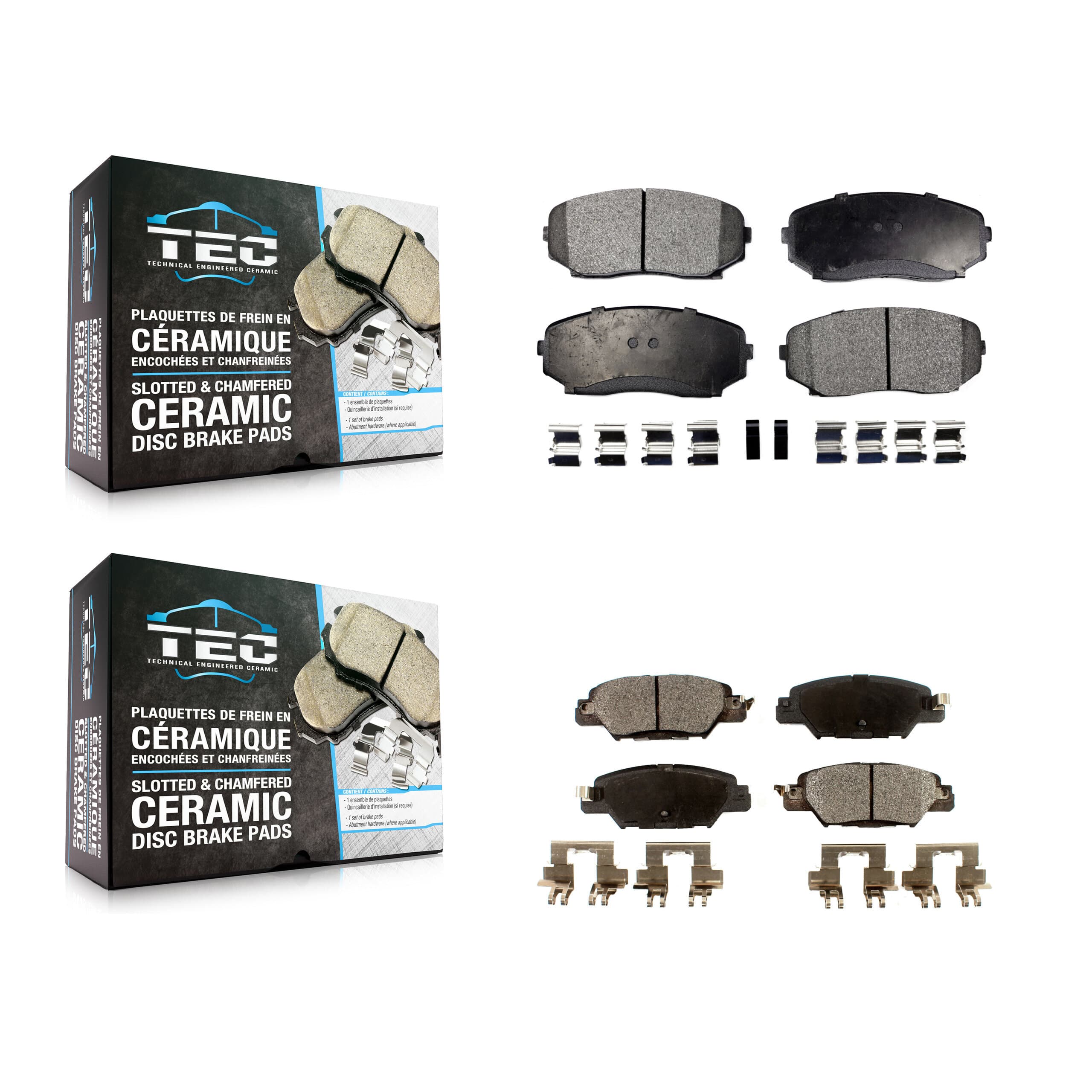 TEC - KTC-100563 - Front and Rear Disc Brake Pad Kits image 1
