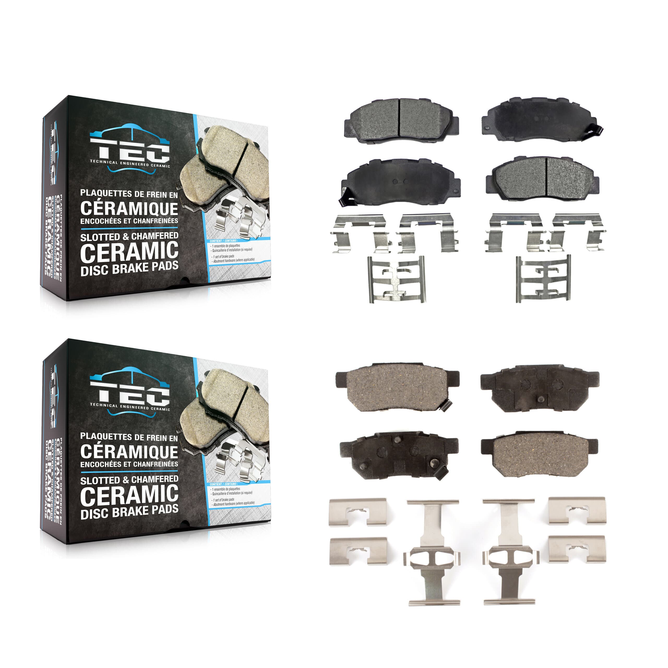 TEC - KTC-100570 - Front and Rear Disc Brake Pad Kits image 1