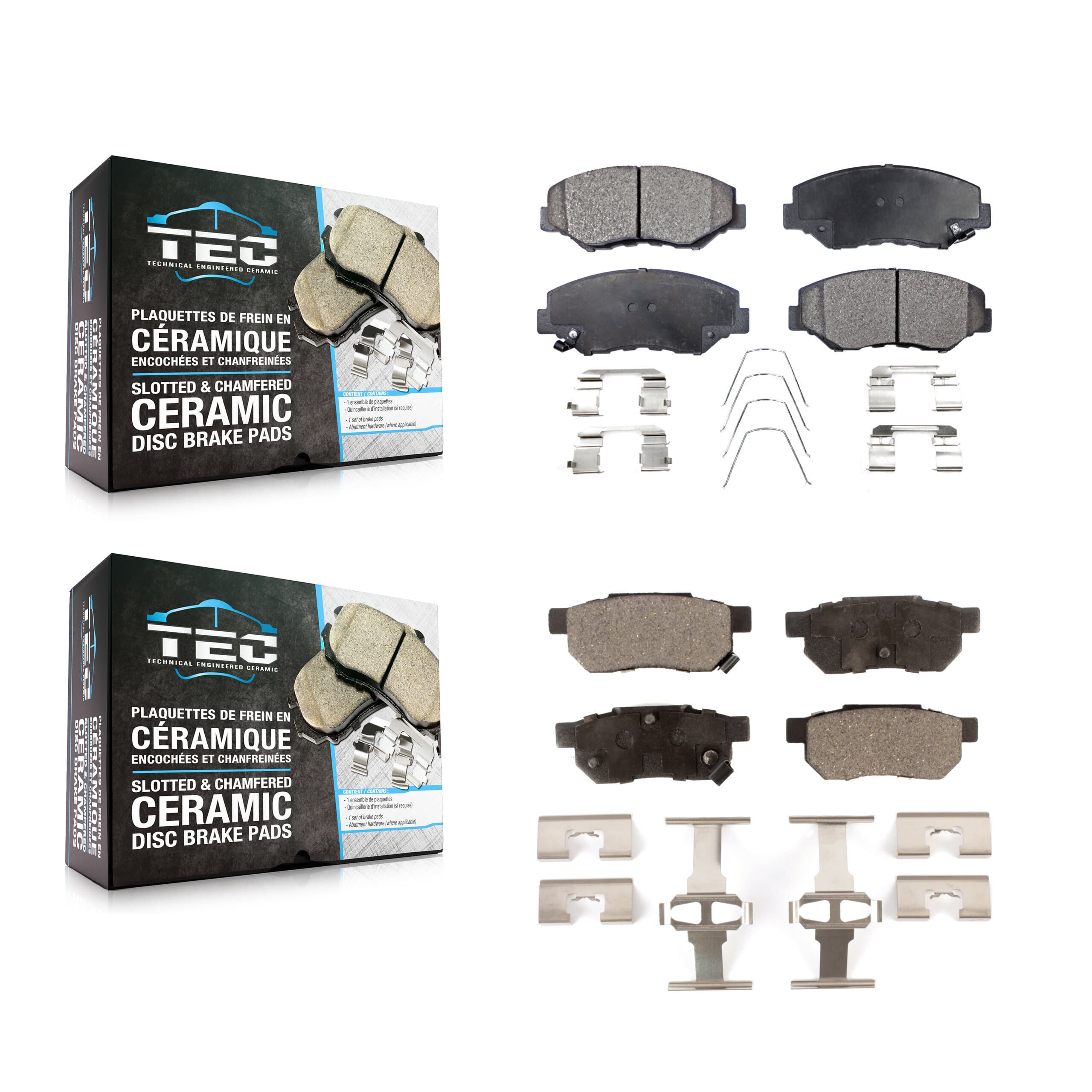 TEC - KTC-100571 - Front and Rear Disc Brake Pad Kits image 1