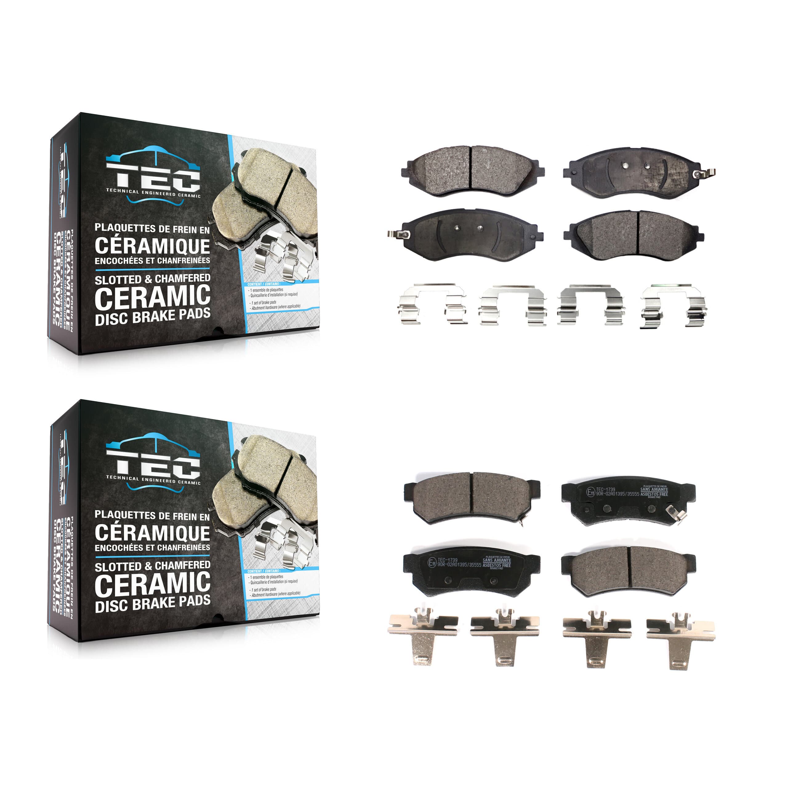 TEC - KTC-100574 - Front and Rear Disc Brake Pad Kits image 1