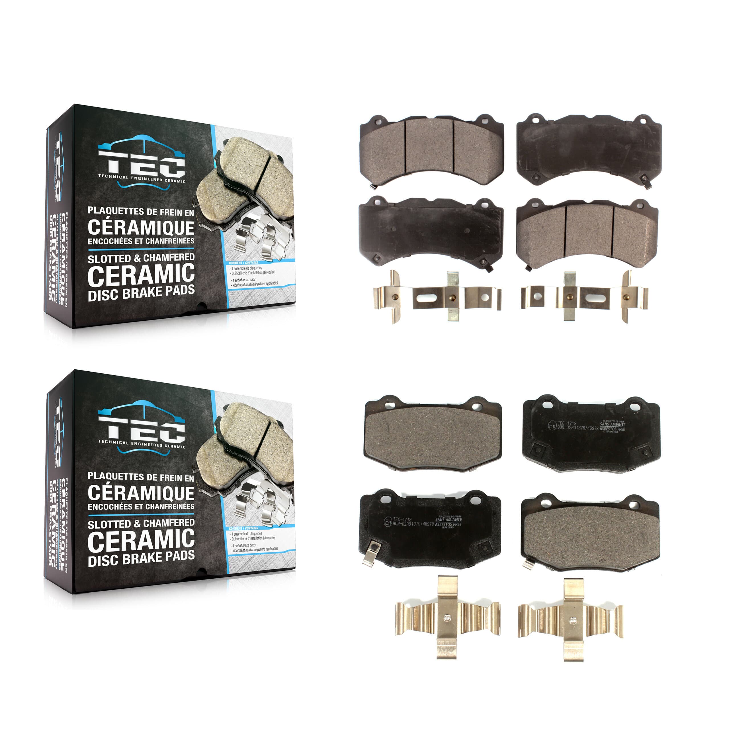 TEC - KTC-100576 - Front and Rear Disc Brake Pad Kits image 1