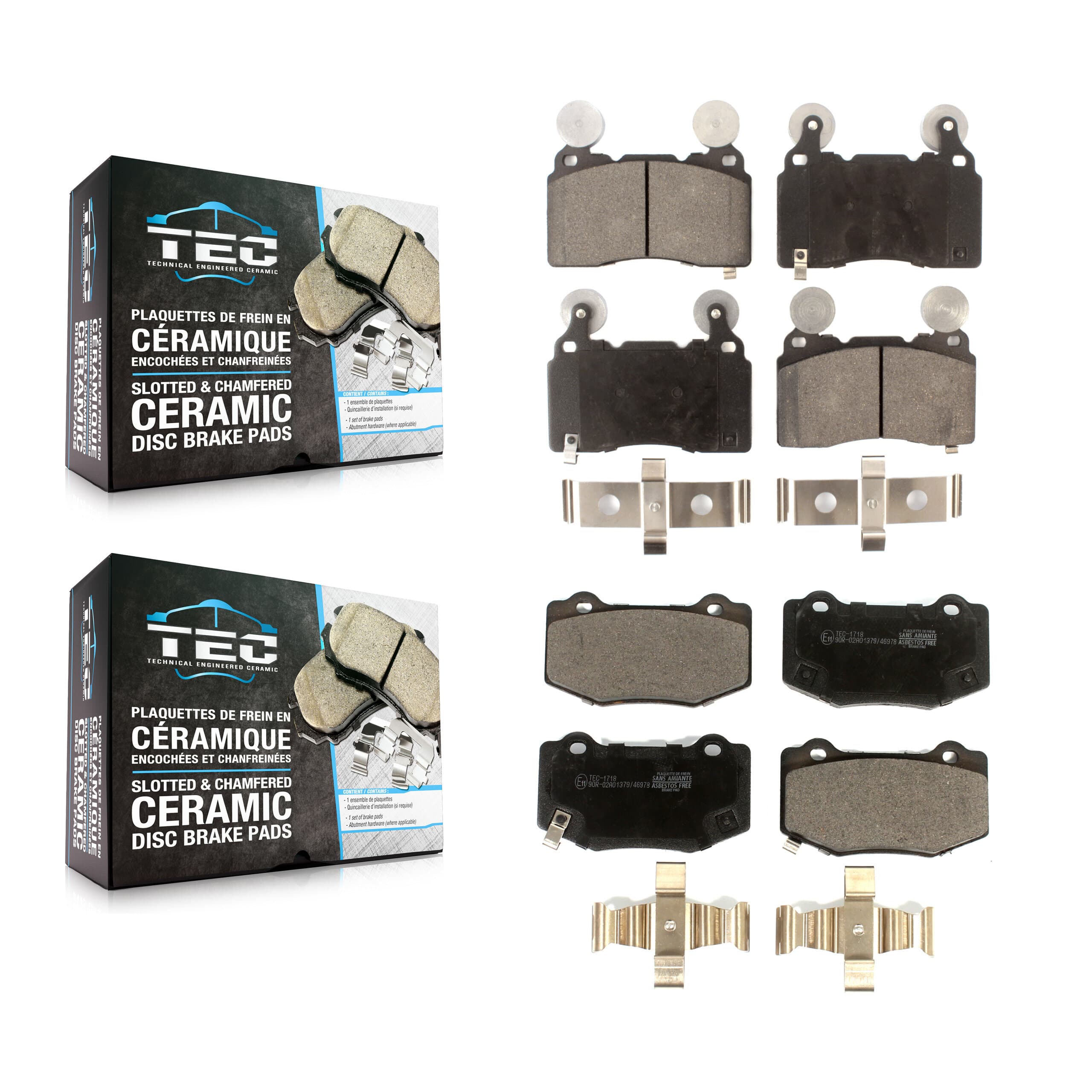 TEC - KTC-100580 - Front and Rear Disc Brake Pad Kits image 1