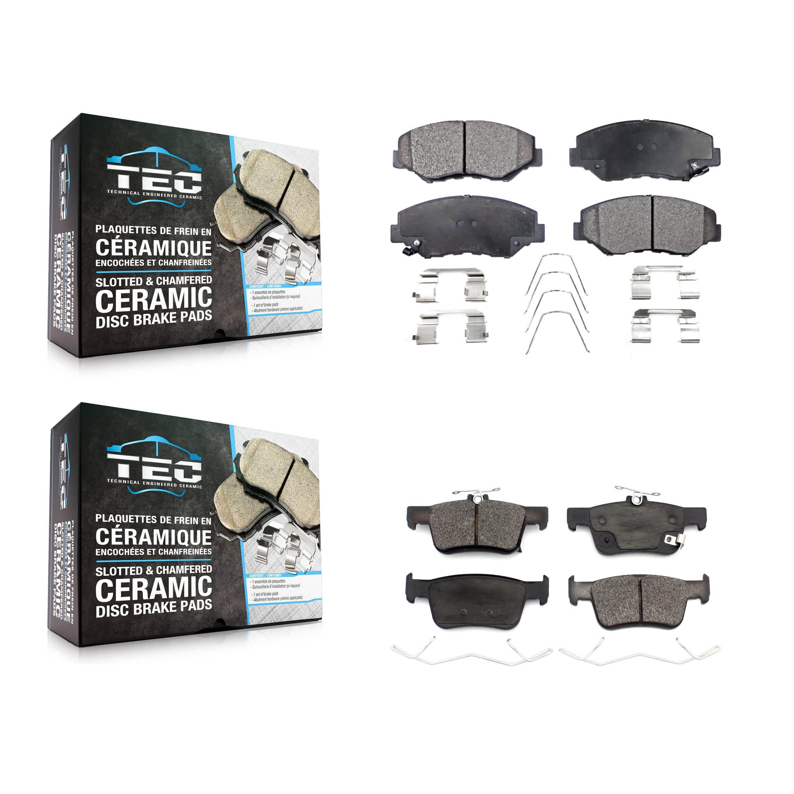 TEC - KTC-100604 - Front and Rear Disc Brake Pad Kits image 1