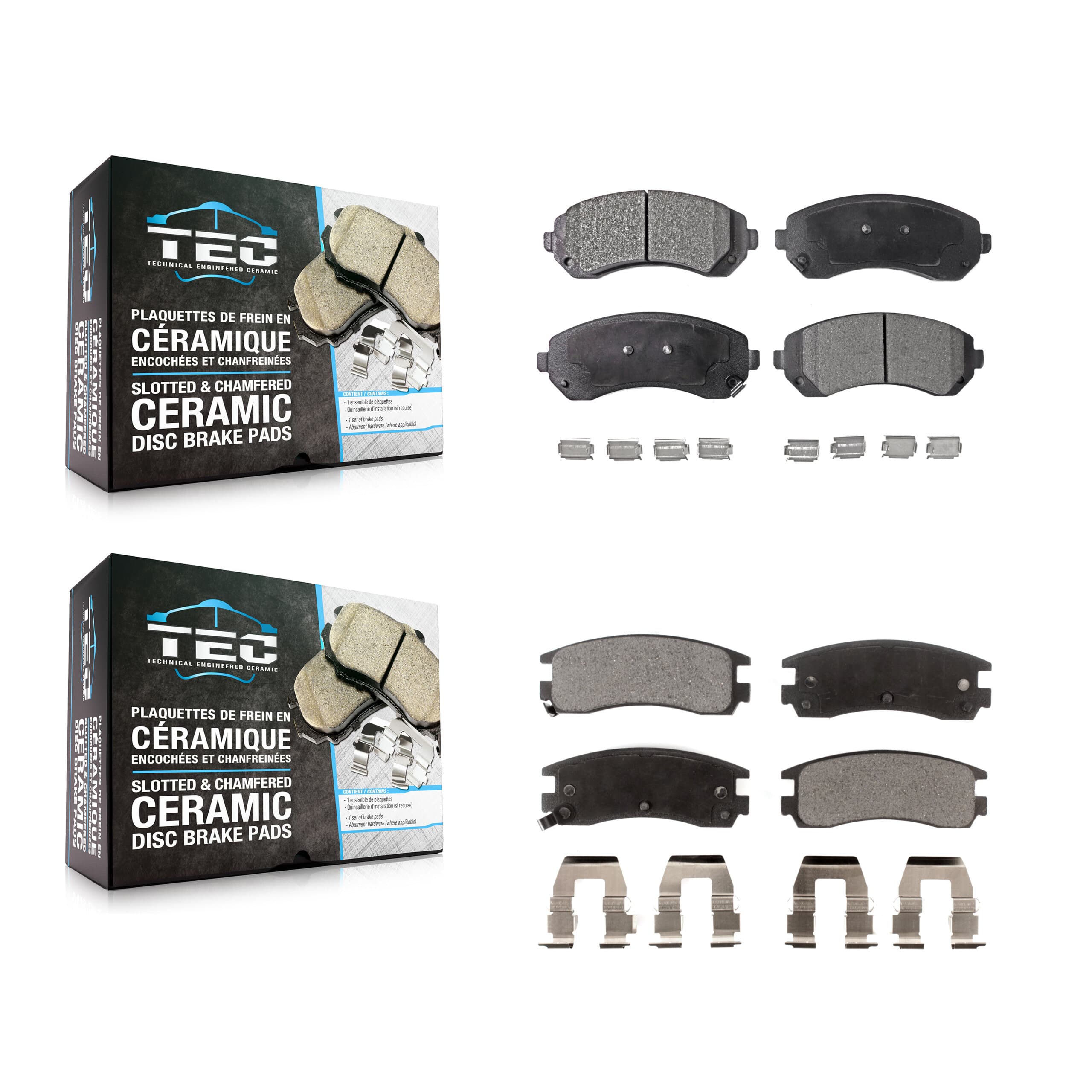 TEC - KTC-100606 - Front and Rear Disc Brake Pad Kits image 1