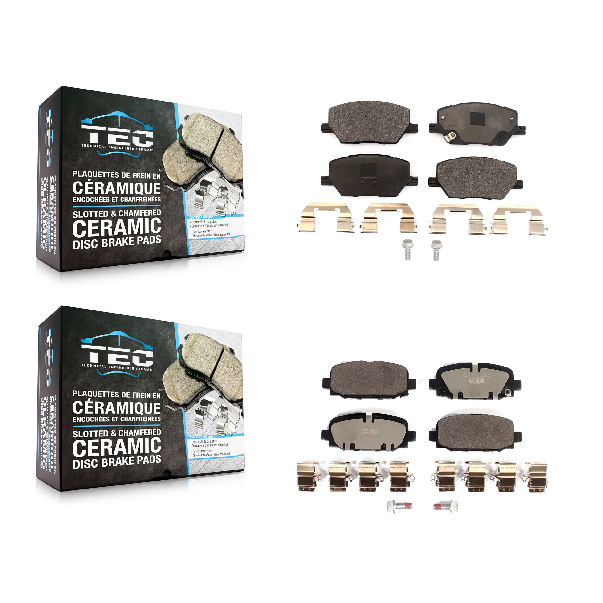 TEC - KTC-100610 - Front and Rear Disc Brake Pad Kits image 1