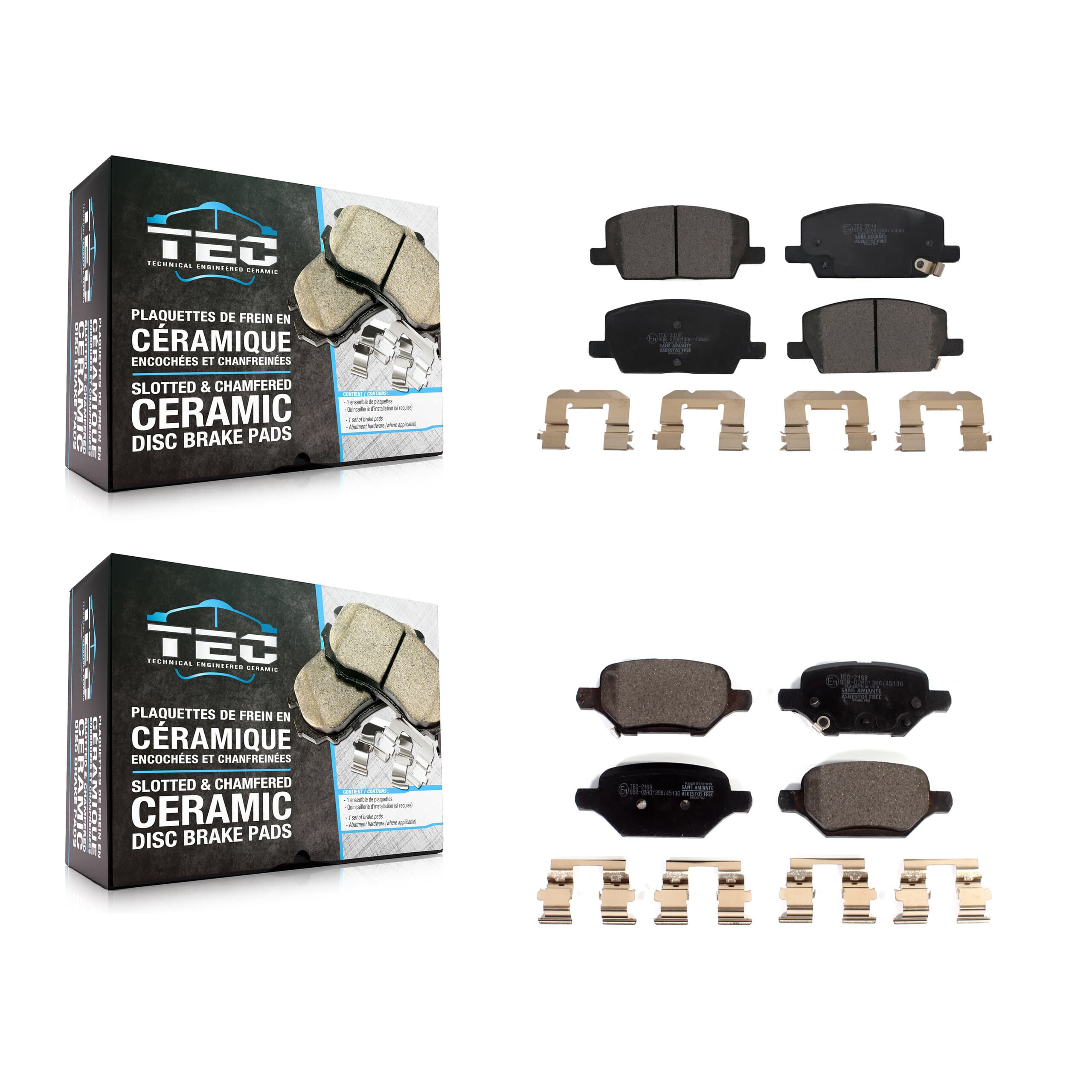 TEC - KTC-100611 - Front and Rear Disc Brake Pad Kits image 1