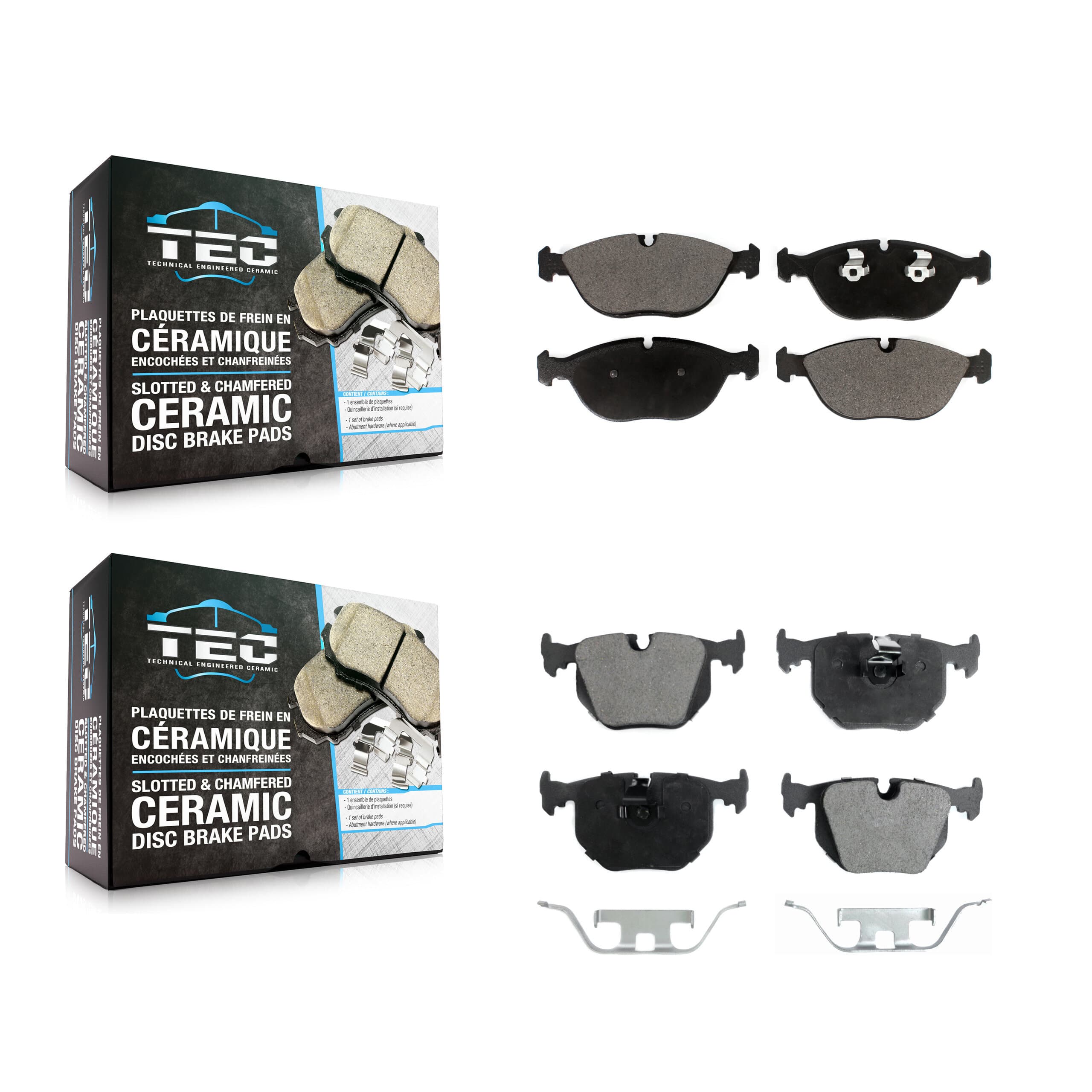 TEC - KTC-100615 - Front and Rear Disc Brake Pad Kits image 1