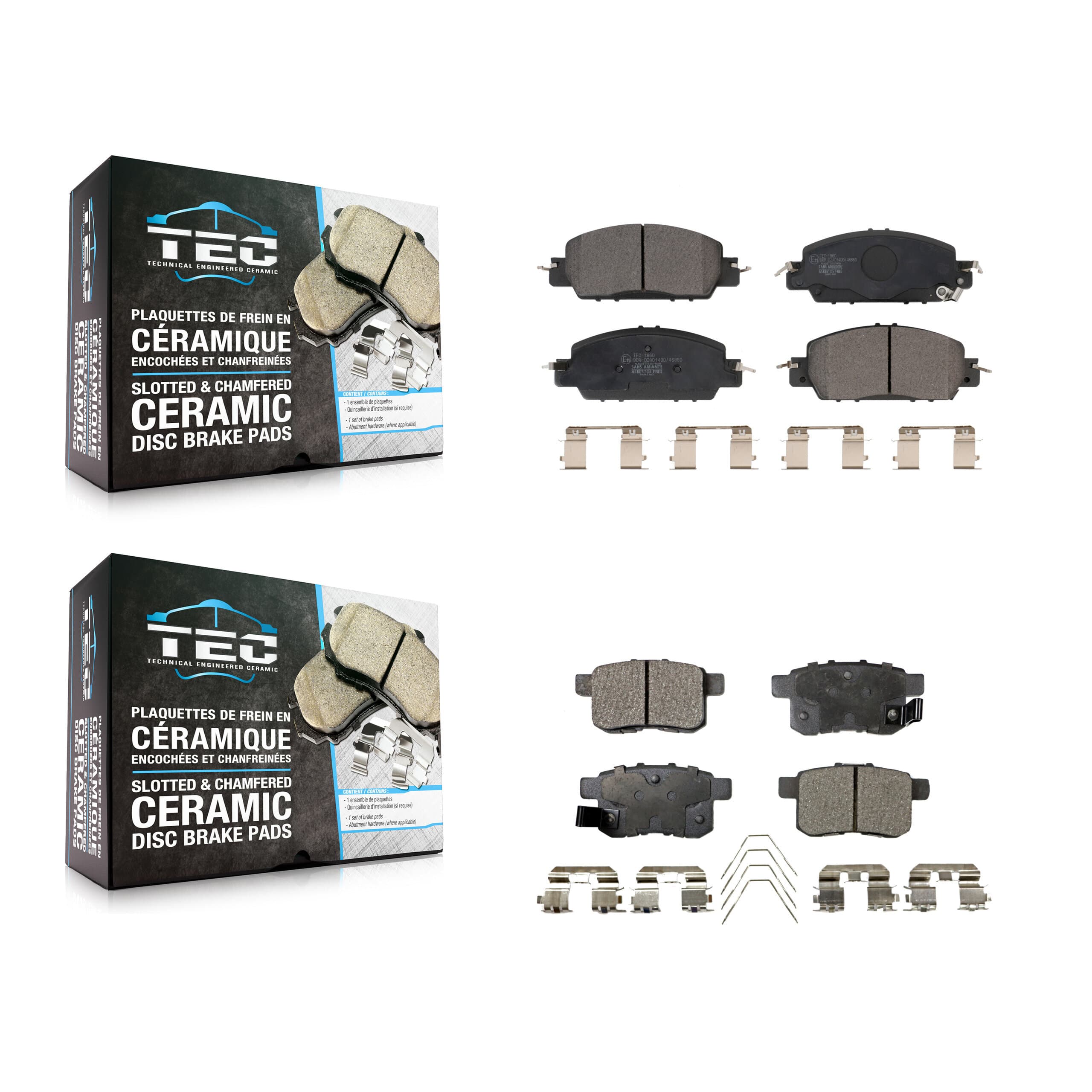 TEC - KTC-100630 - Front and Rear Disc Brake Pad Kits image 1