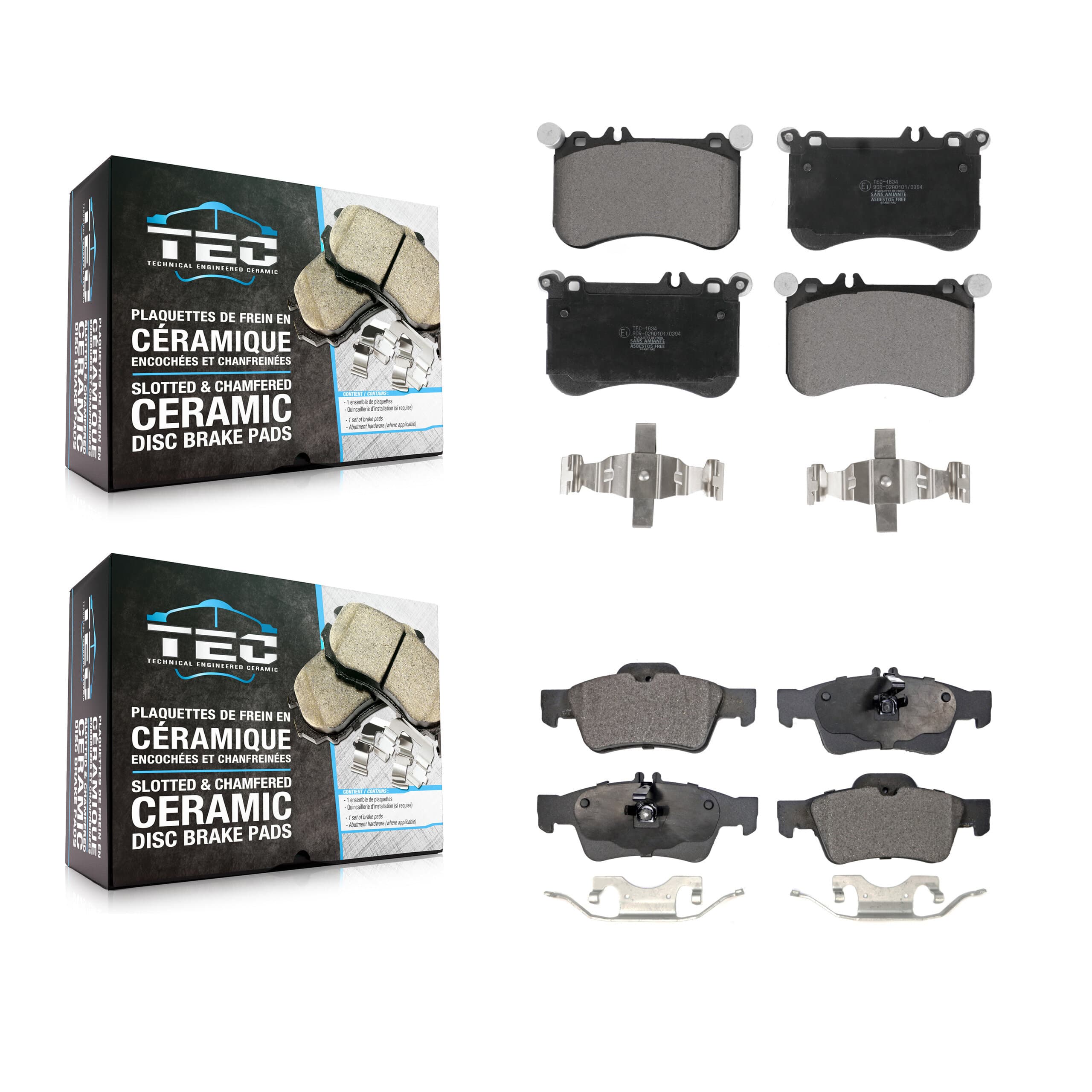 TEC - KTC-100631 - Front and Rear Disc Brake Pad Kits image 1