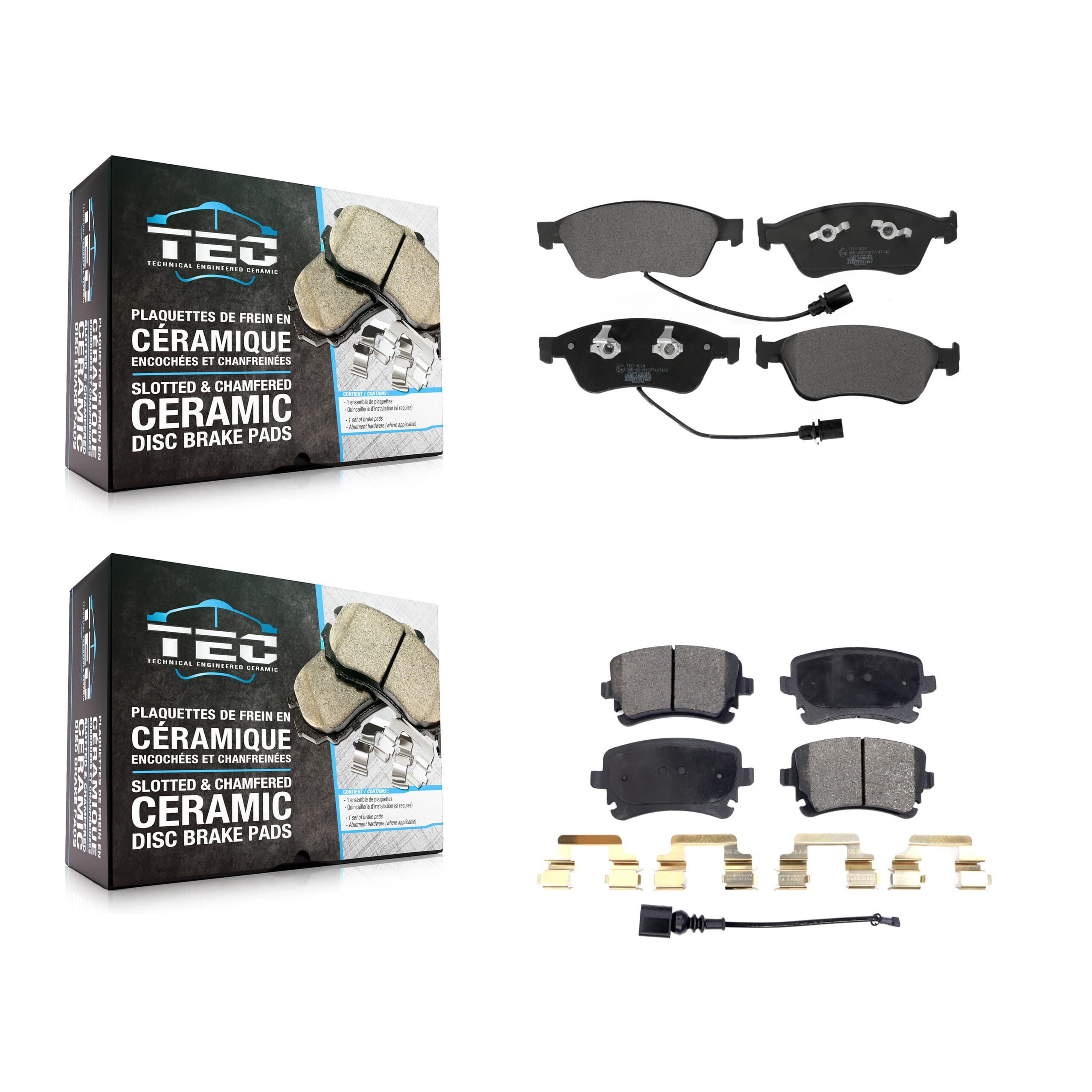 TEC - KTC-100632 - Front and Rear Disc Brake Pad Kits image 1