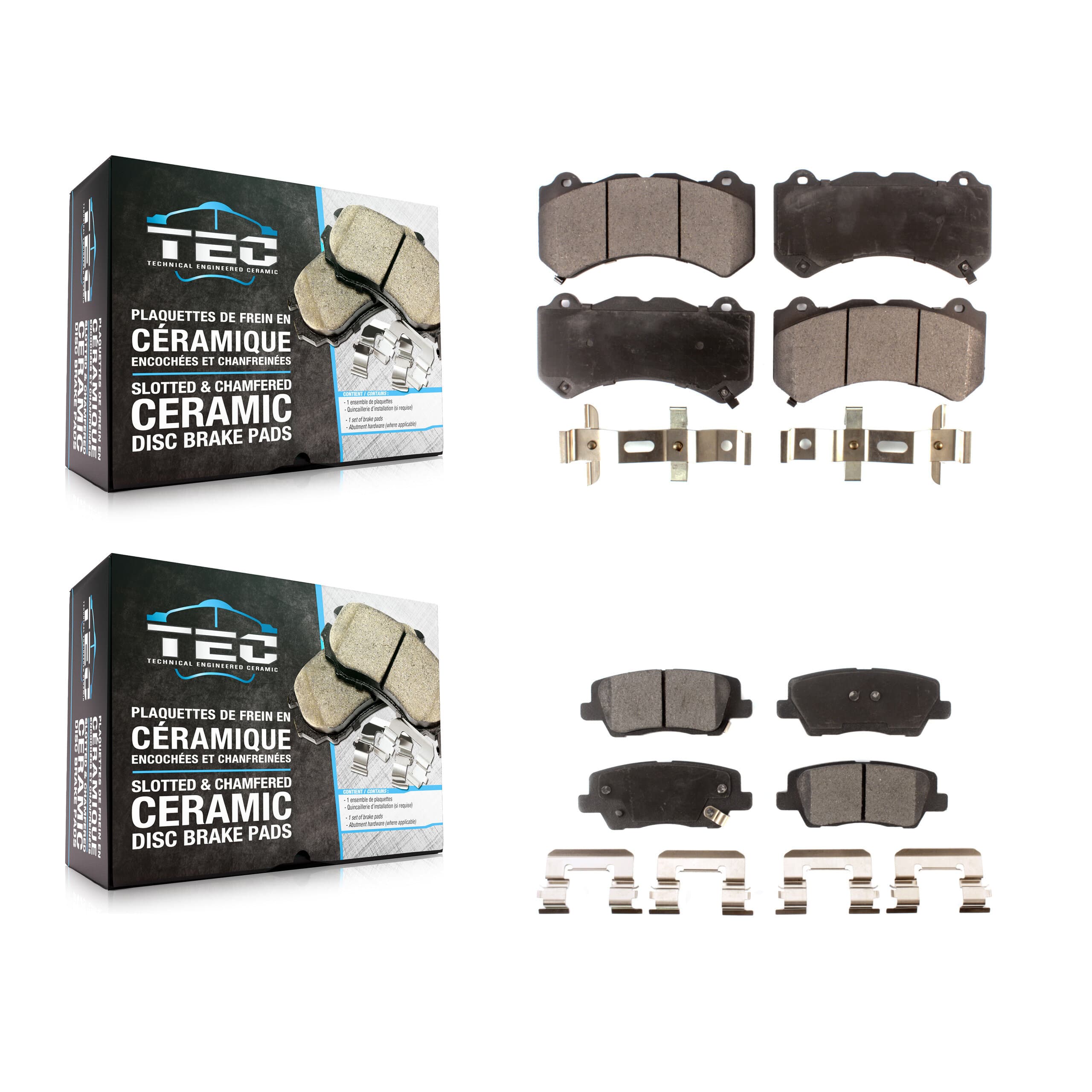 TEC - KTC-100636 - Front and Rear Disc Brake Pad Kits image 1