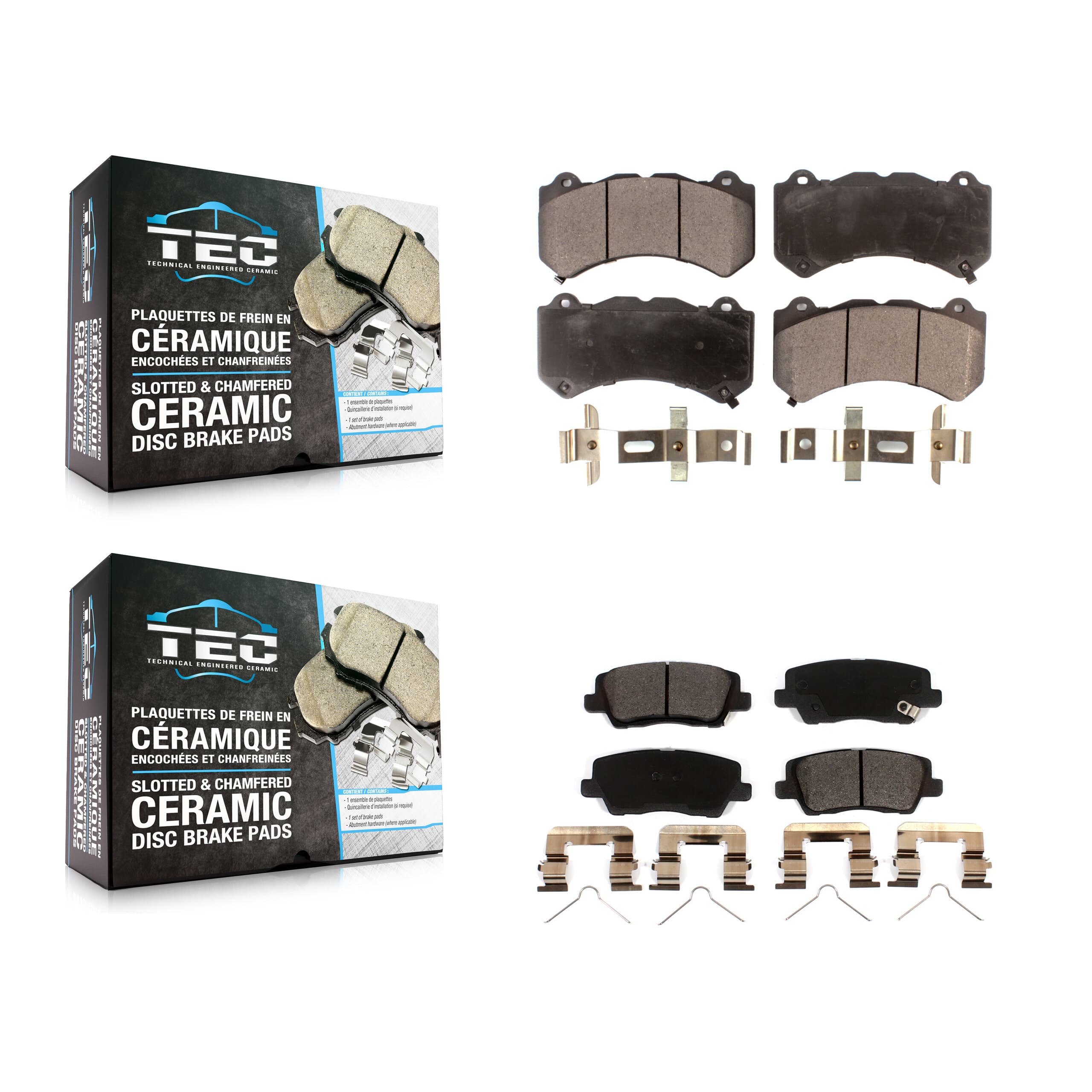 TEC - KTC-100638 - Front and Rear Disc Brake Pad Kits image 1
