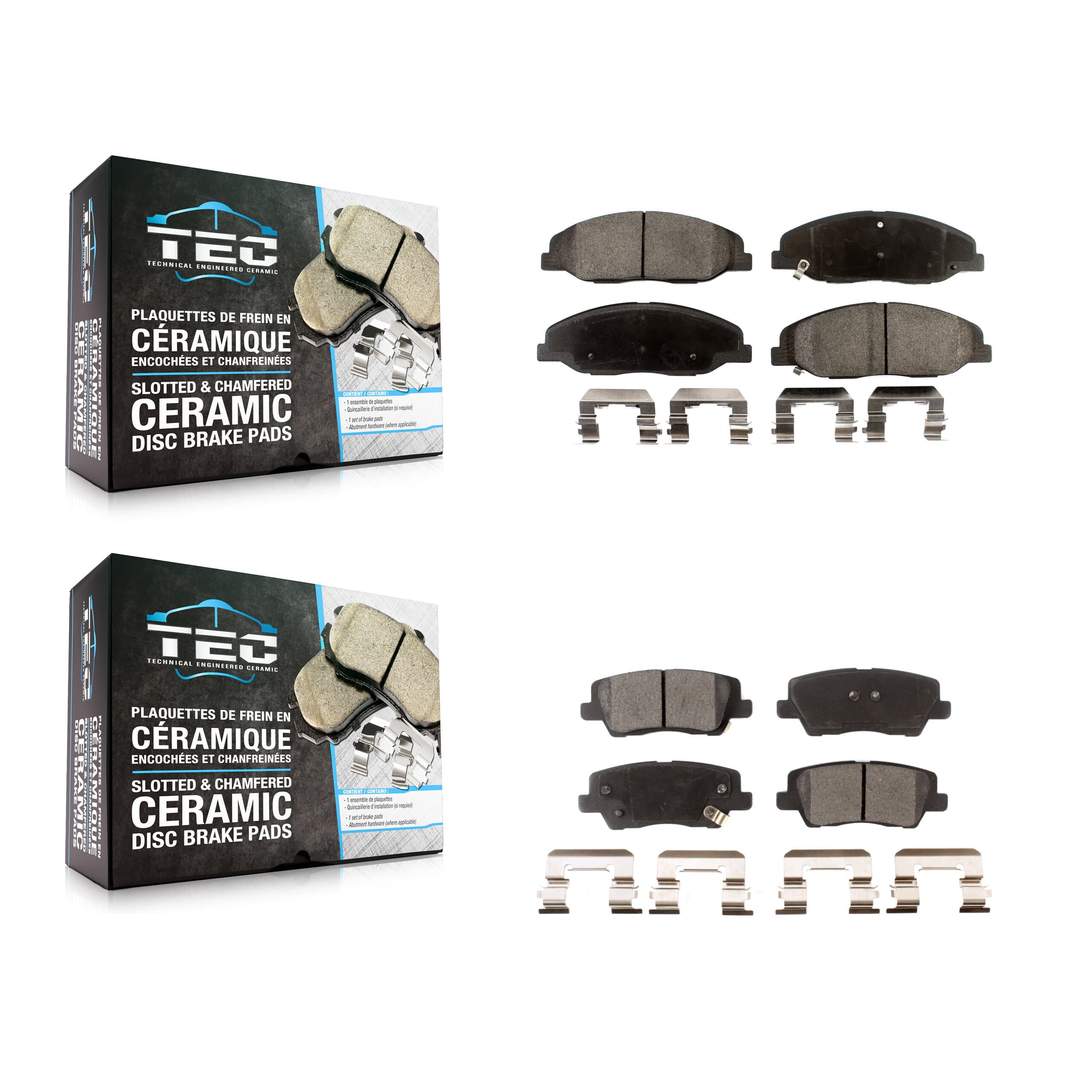 TEC - KTC-100643 - Front and Rear Disc Brake Pad Kits image 1