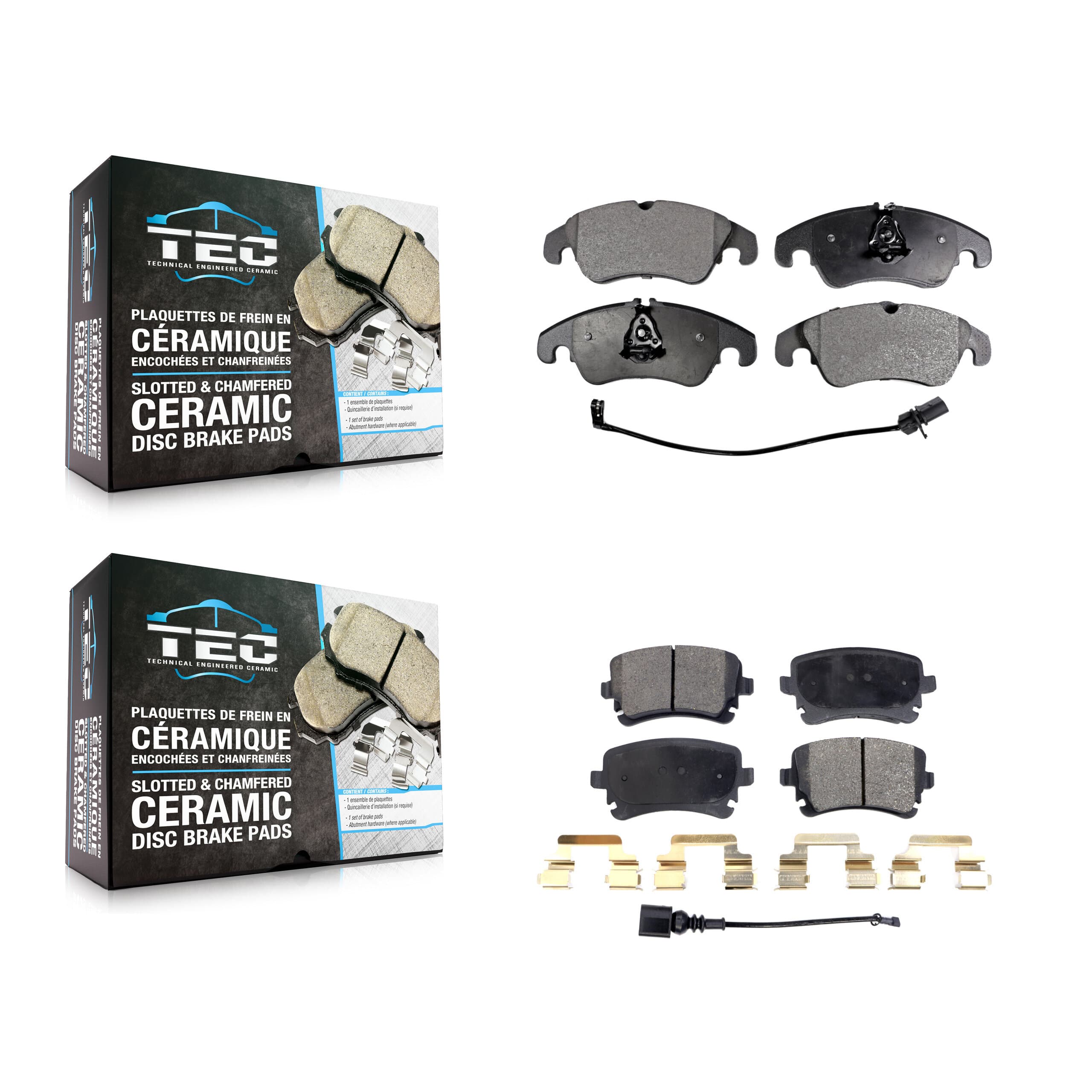 TEC - KTC-100647 - Front and Rear Disc Brake Pad Kits image 1