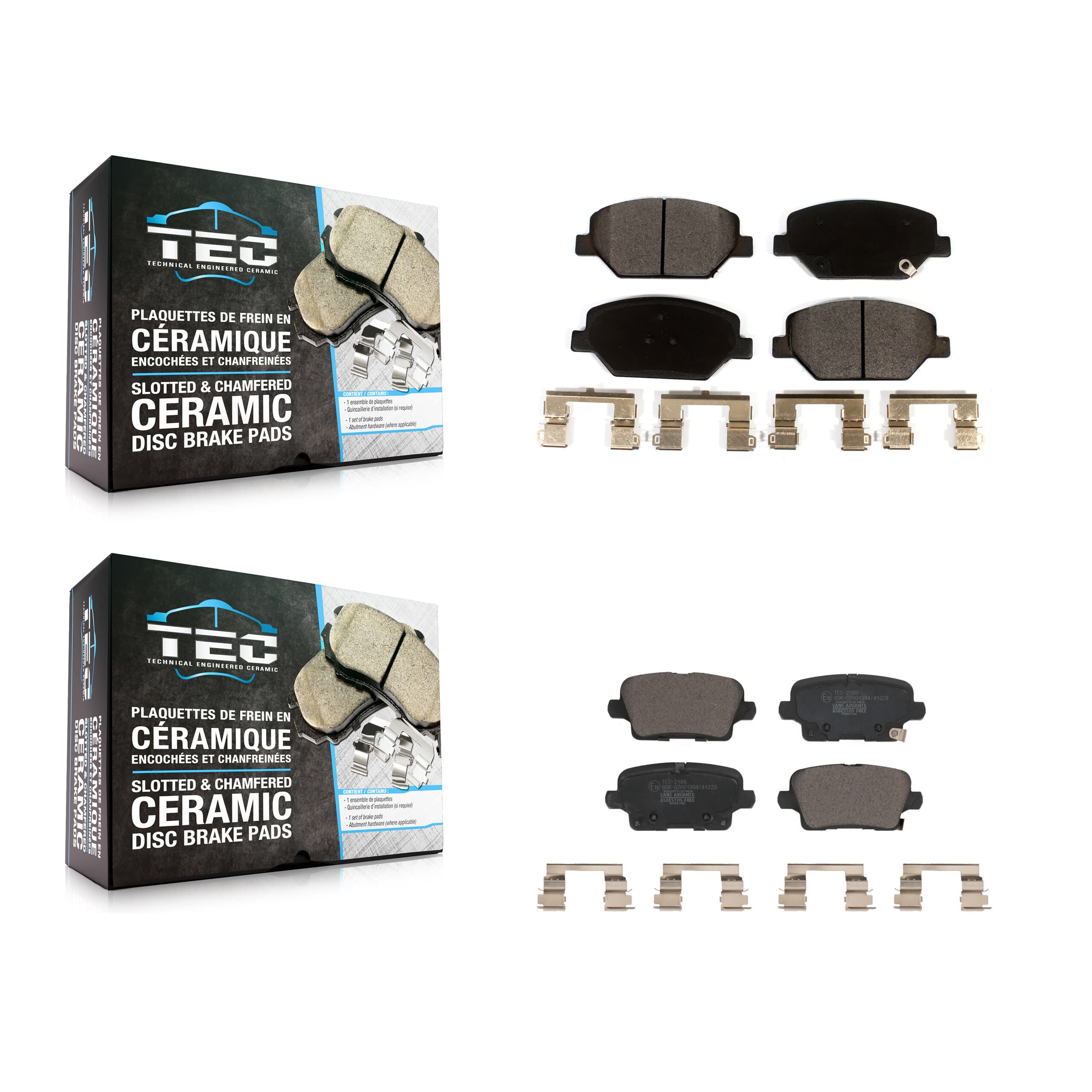 TEC - KTC-100649 - Front and Rear Disc Brake Pad Kits image 1