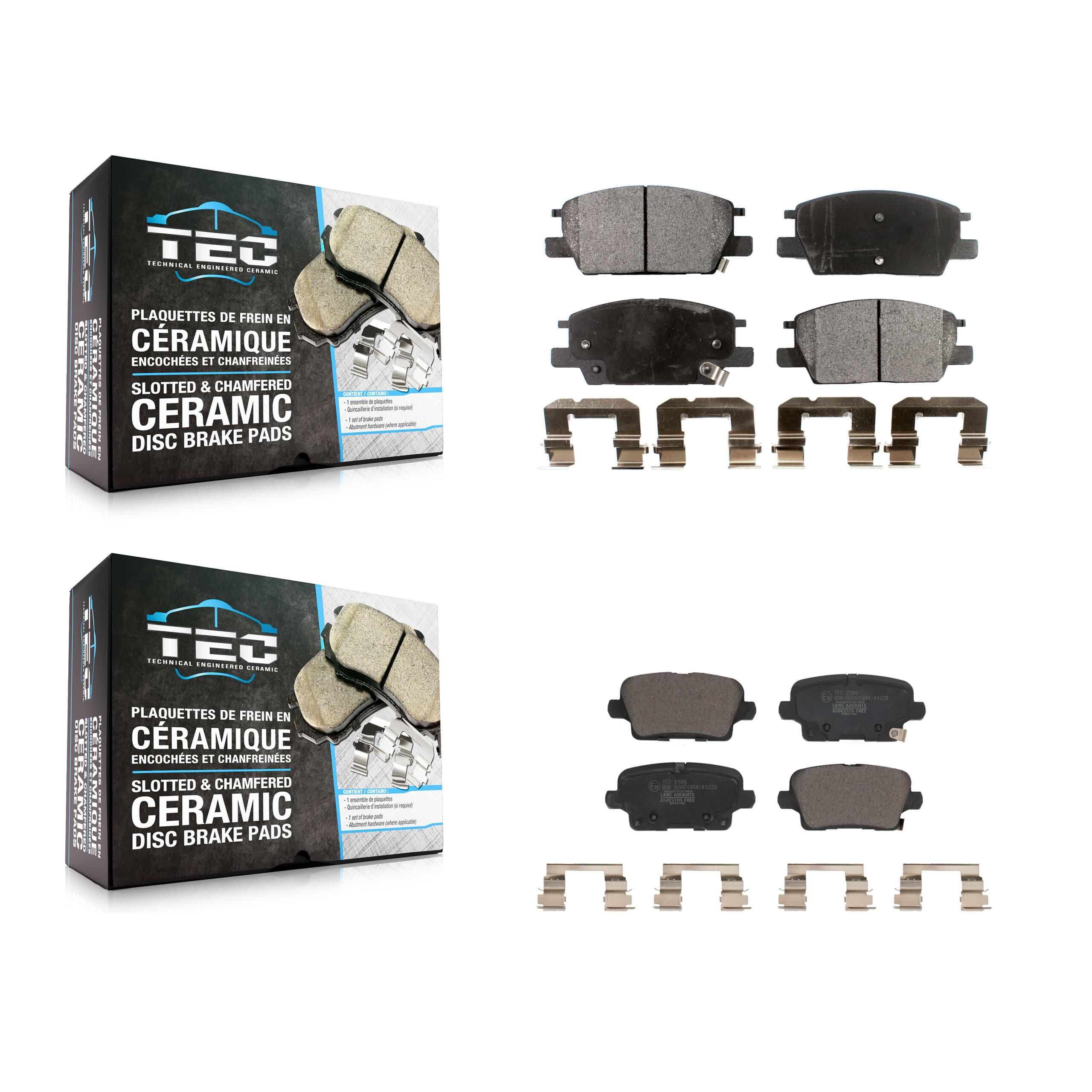 TEC - KTC-100650 - Front and Rear Disc Brake Pad Kits image 1