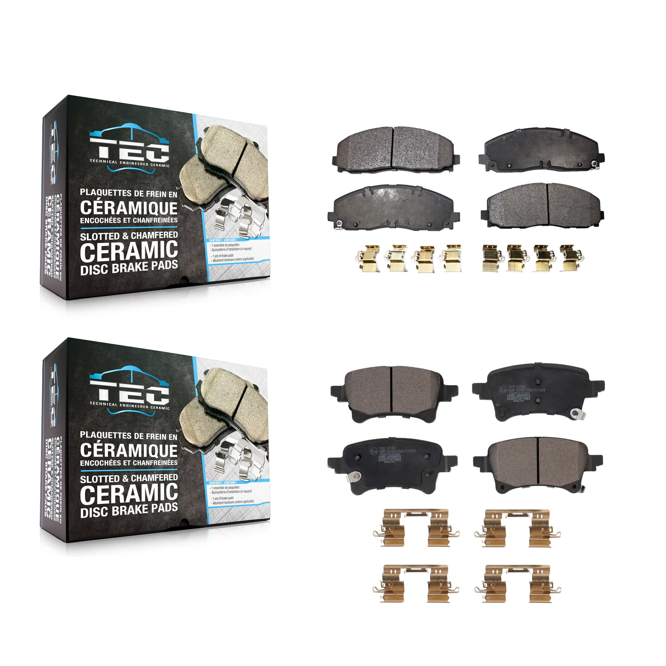 TEC - KTC-100653 - Front and Rear Disc Brake Pad Kits image 1