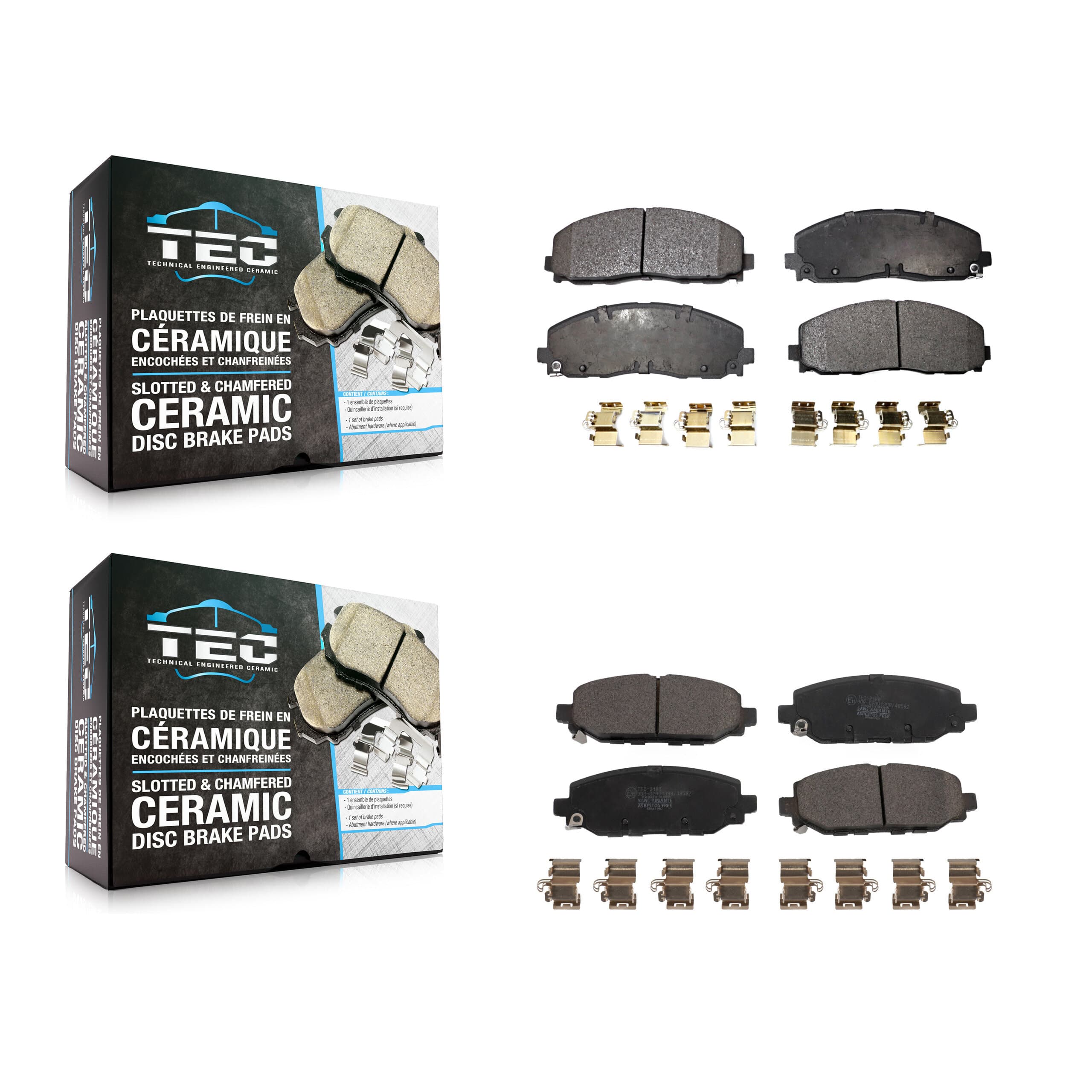 TEC - KTC-100654 - Front and Rear Disc Brake Pad Kits image 1