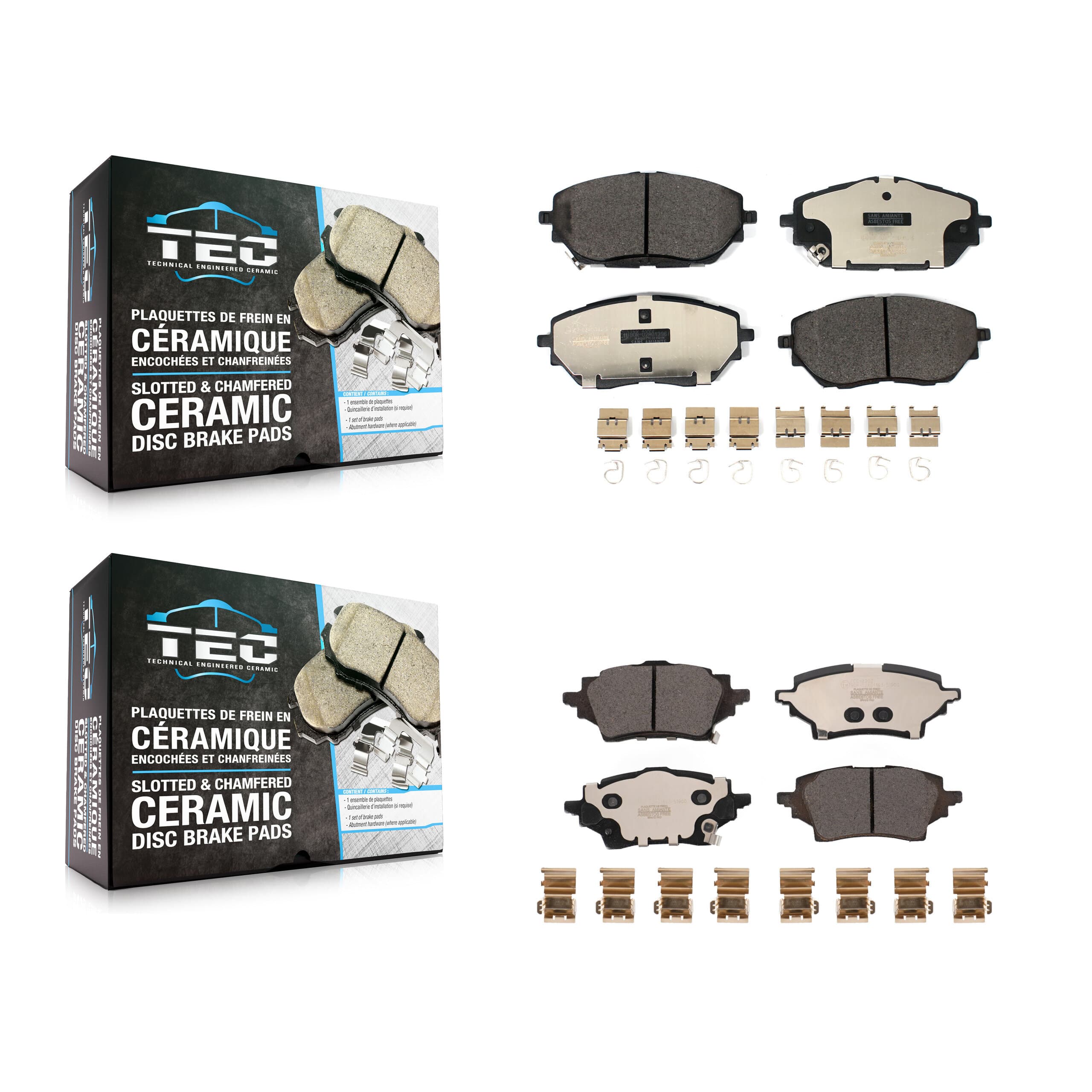 TEC - KTC-100657 - Front and Rear Disc Brake Pad Kits image 1