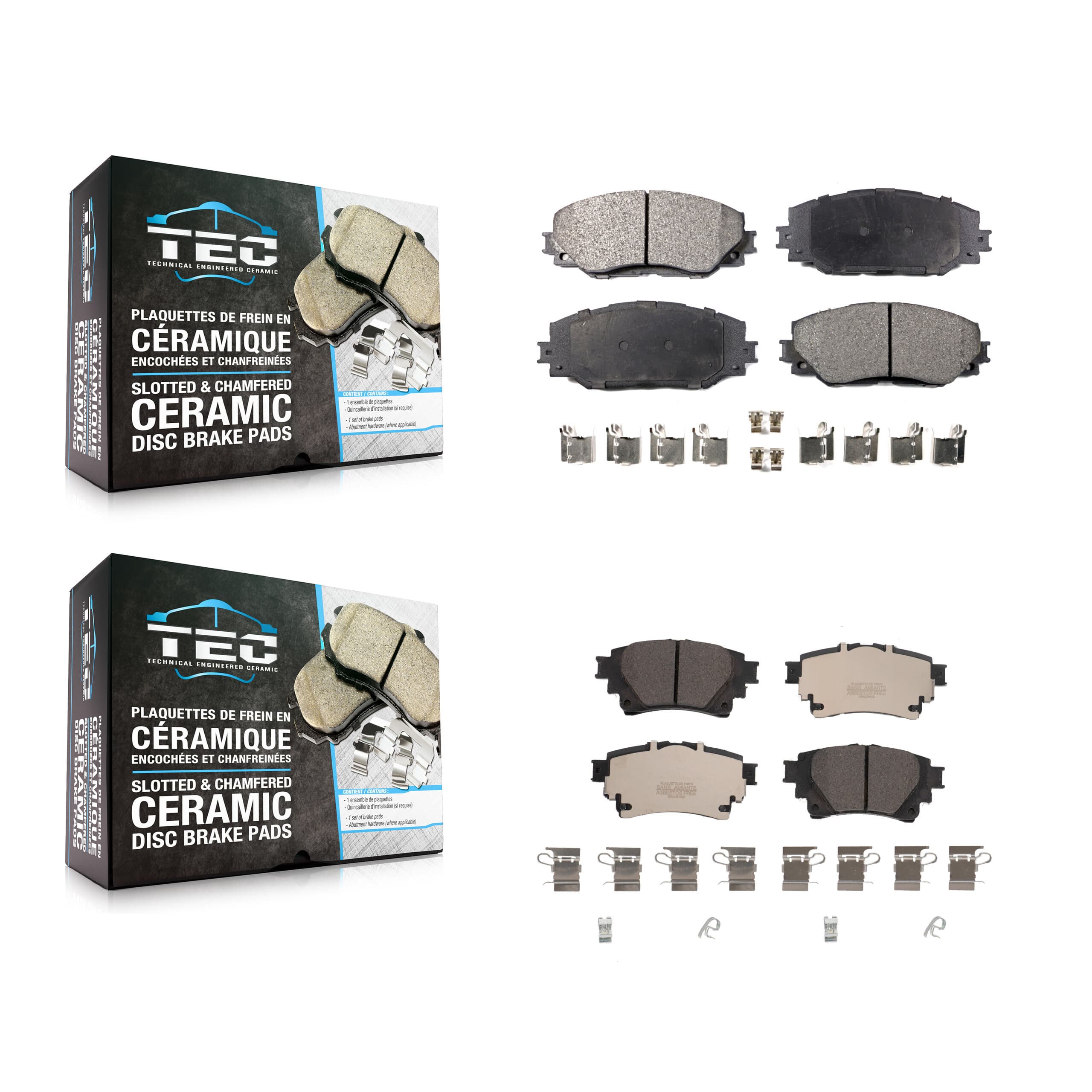 TEC - KTC-100662 - Front and Rear Disc Brake Pad Kits image 1