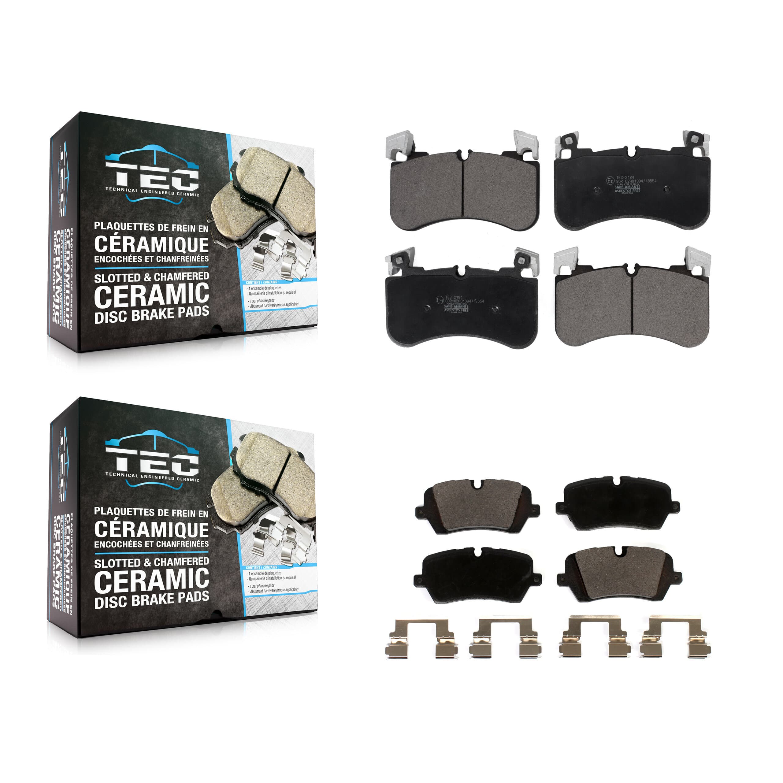 TEC - KTC-100671 - Front and Rear Disc Brake Pad Kits image 1