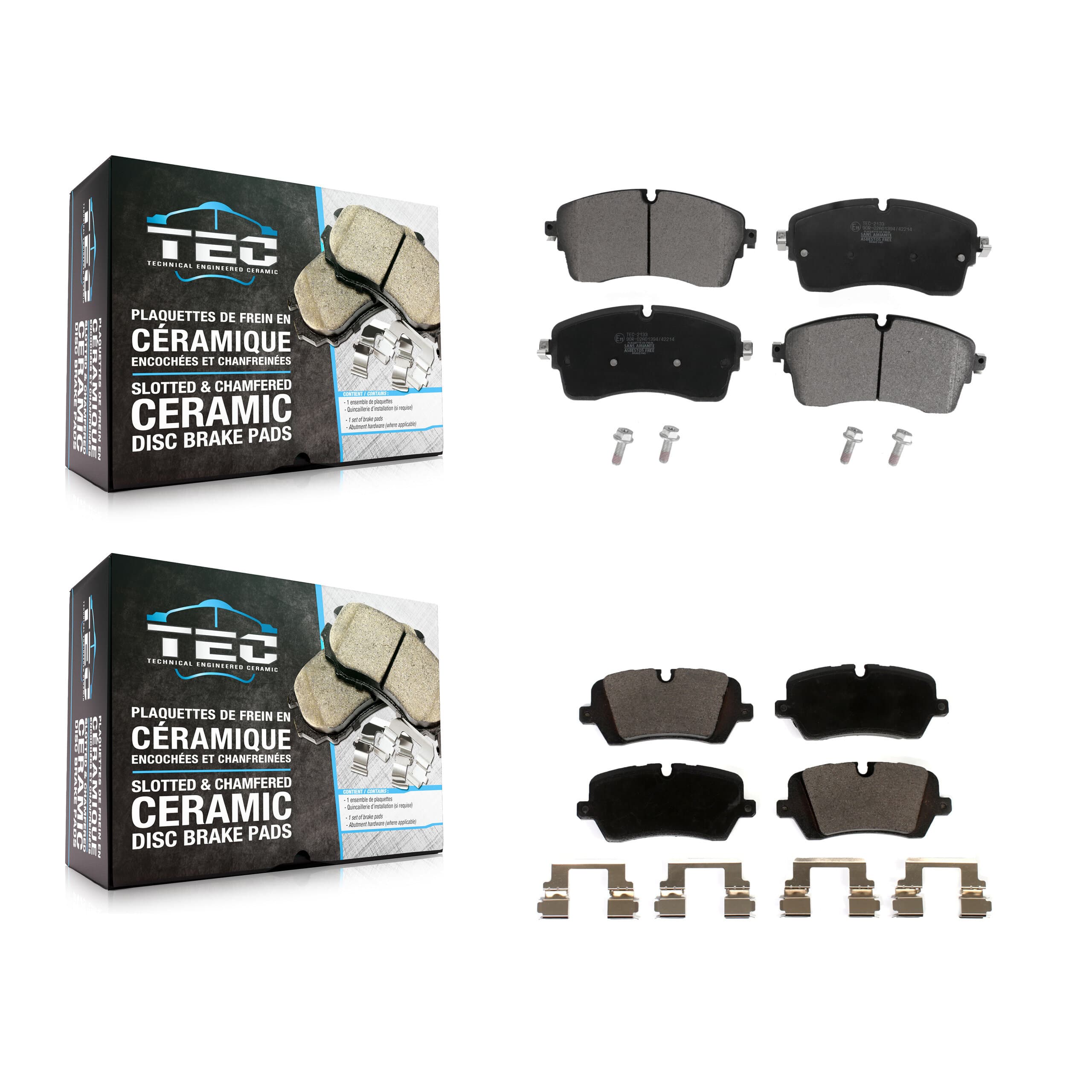 TEC - KTC-100672 - Front and Rear Disc Brake Pad Kits image 1