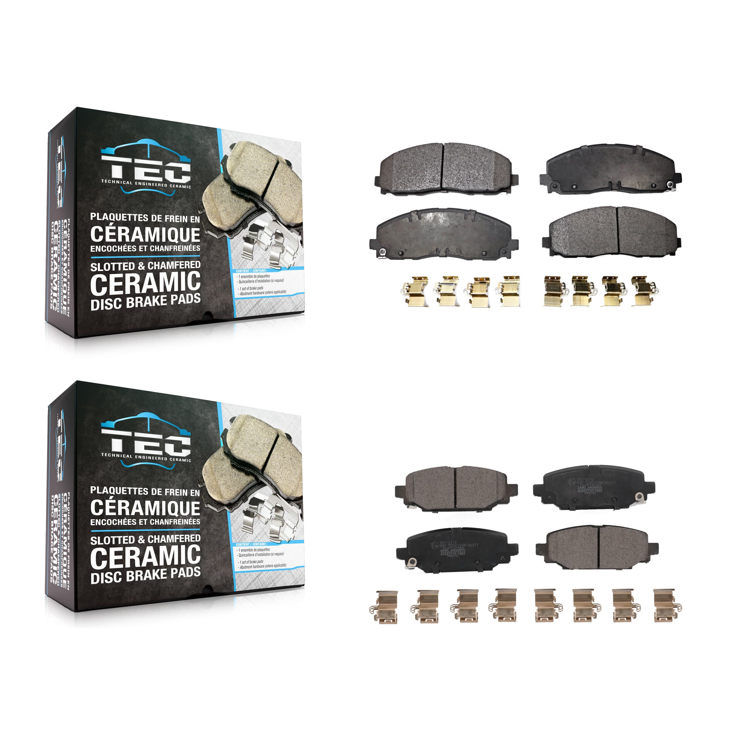 TEC - KTC-100673 - Front and Rear Disc Brake Pad Kits image 1