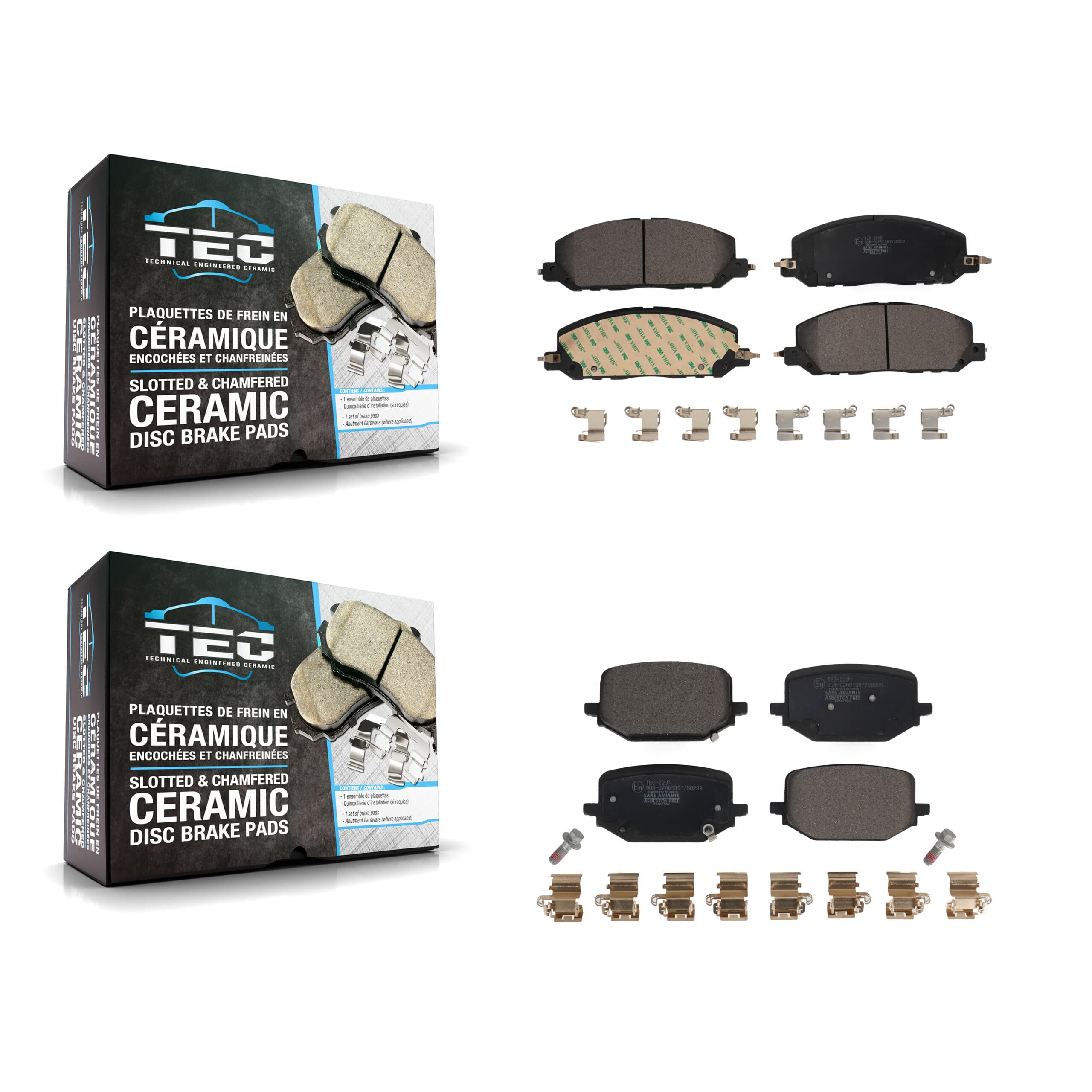 TEC - KTC-100679 - Front and Rear Disc Brake Pad Kits image 1