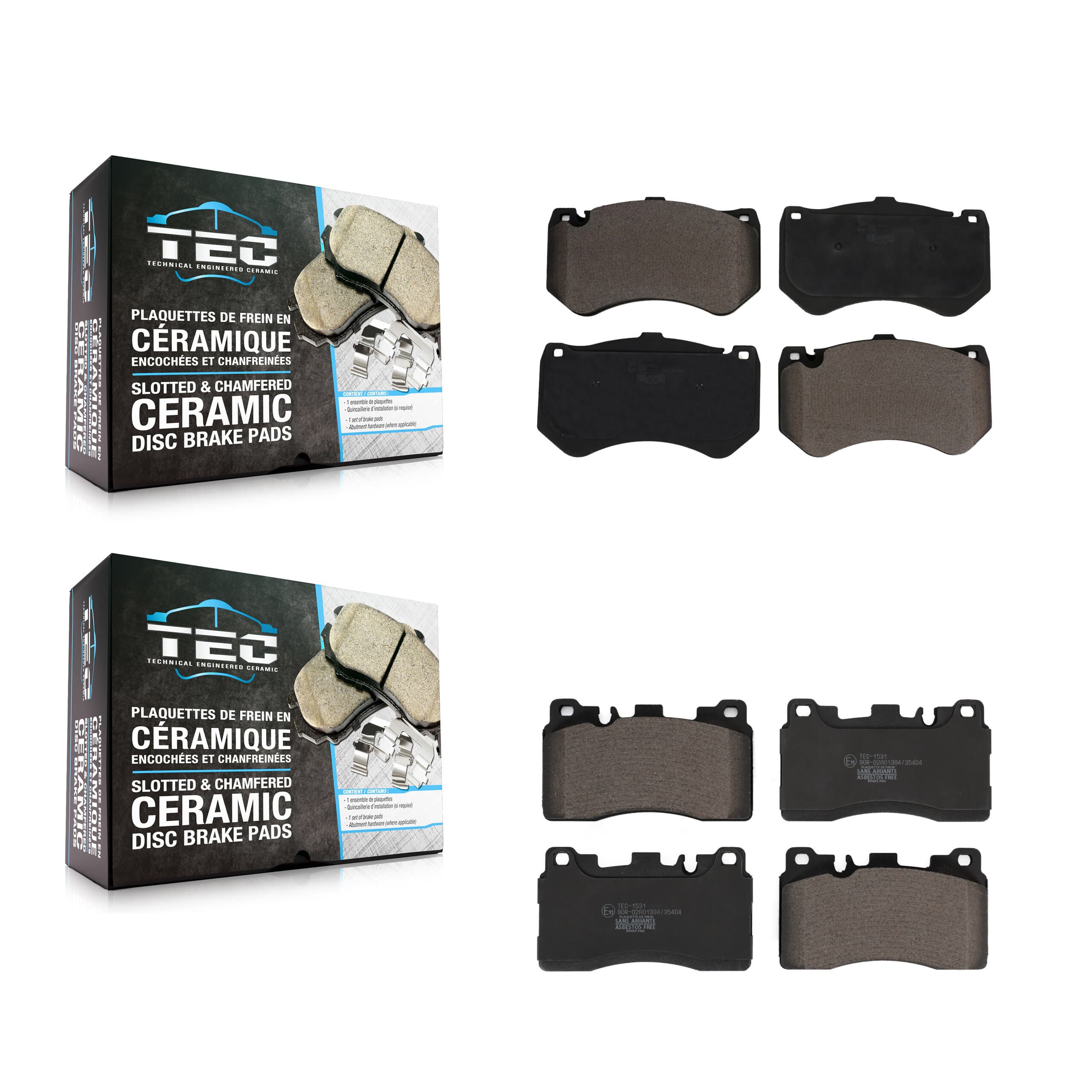 TEC - KTC-100683 - Front and Rear Disc Brake Pad Kits image 1