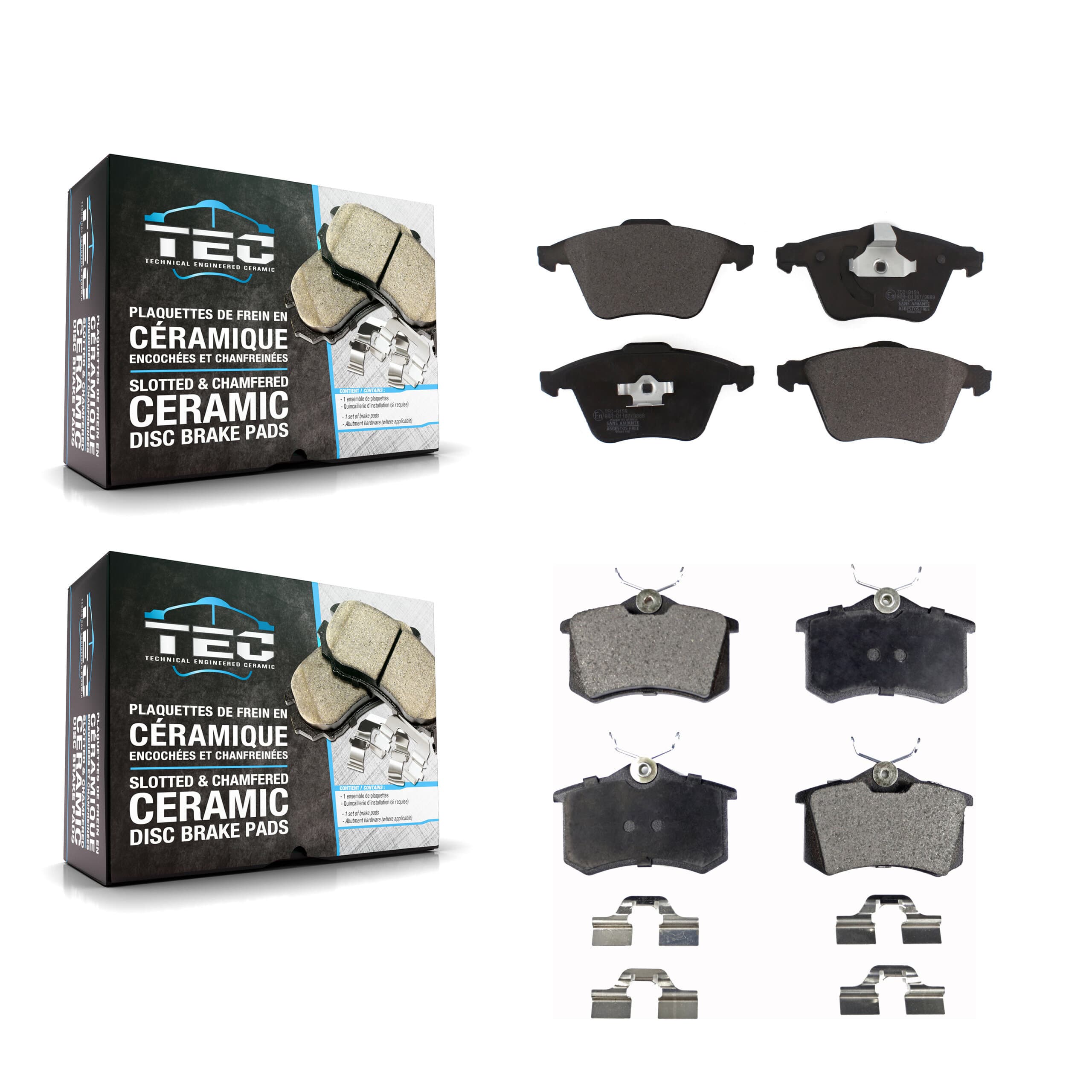 TEC - KTC-100691 - Front and Rear Disc Brake Pad Kits image 1