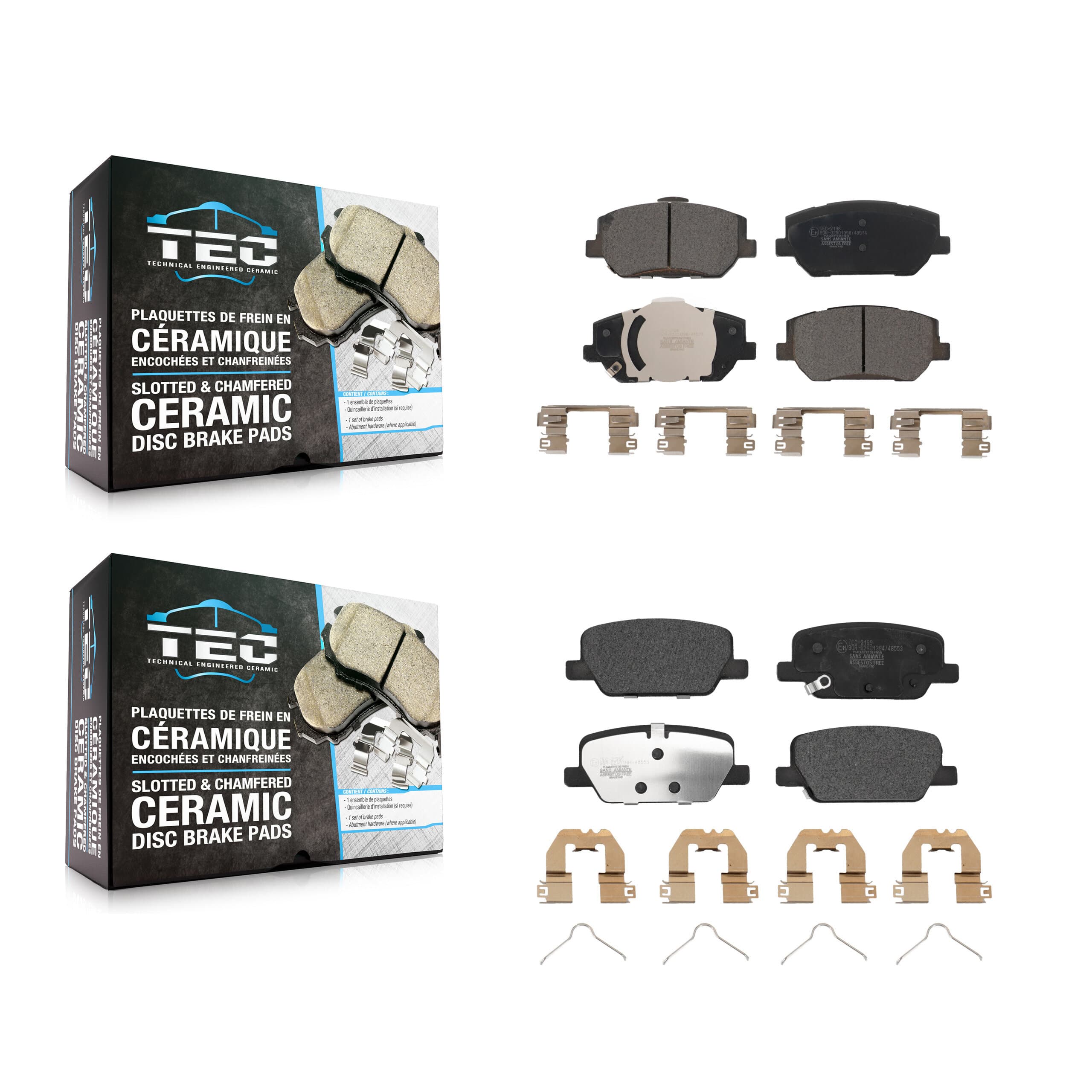 TEC - KTC-100694 - Front and Rear Disc Brake Pad Kits image 1