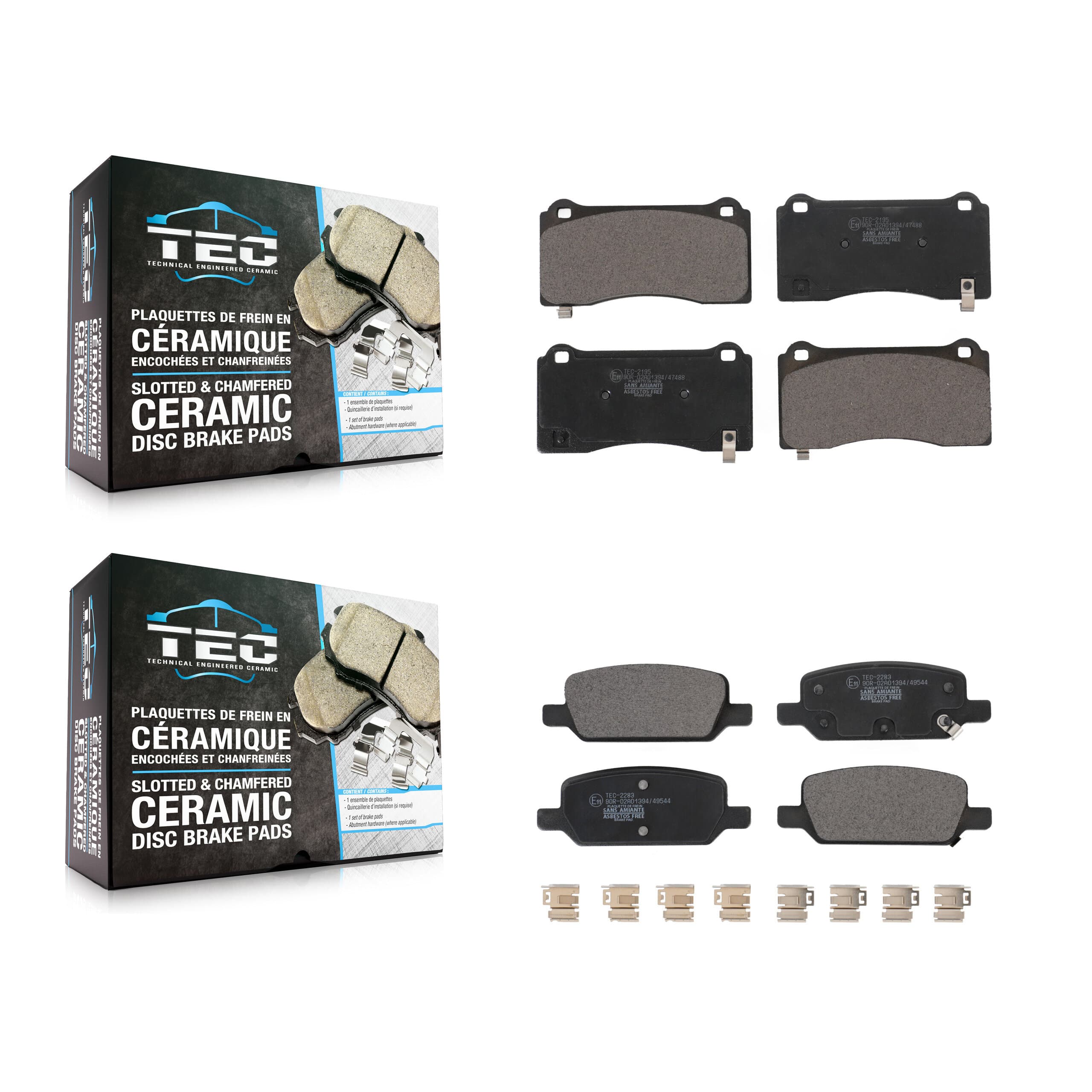TEC - KTC-100700 - Front and Rear Disc Brake Pad Kits image 1