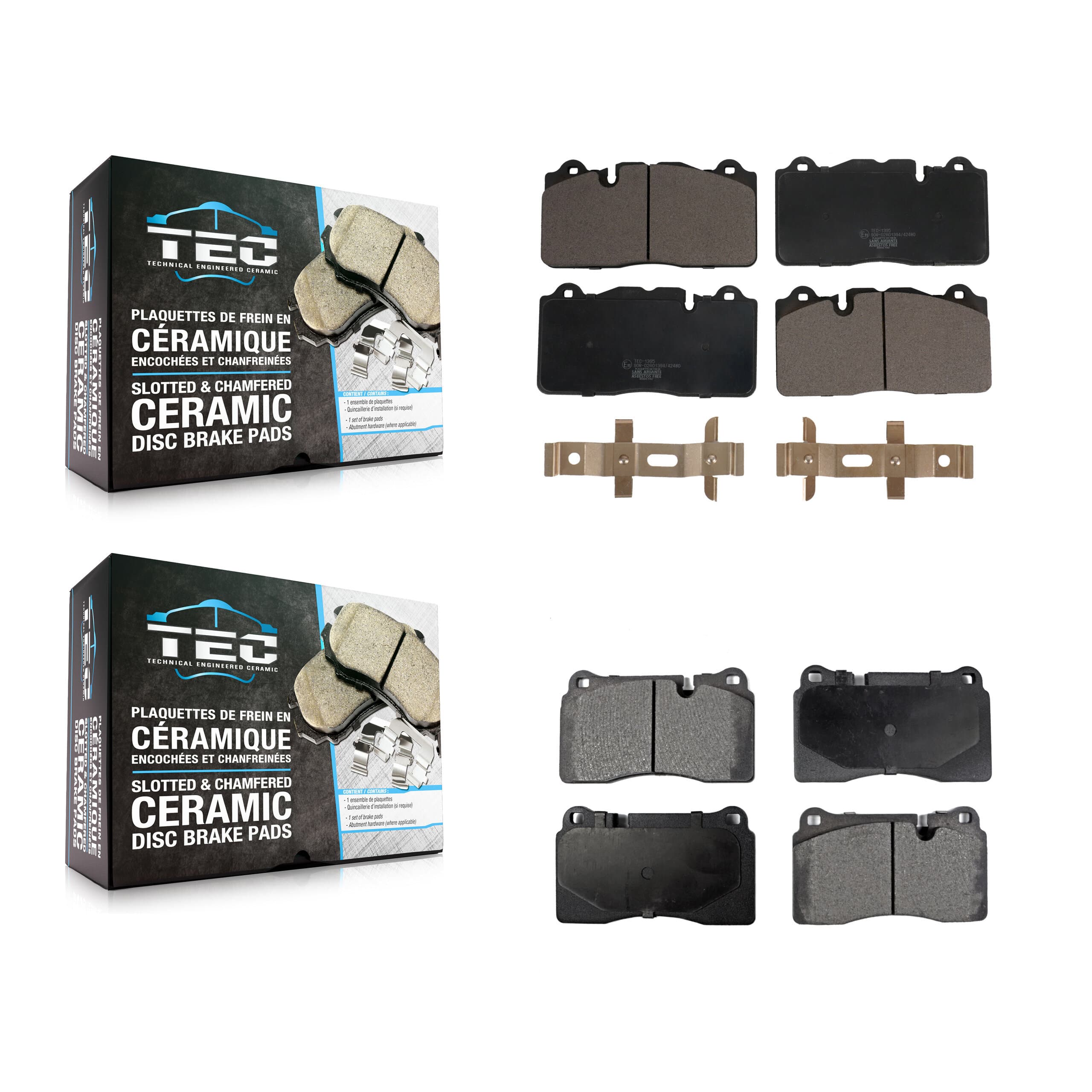 TEC - KTC-100701 - Front and Rear Disc Brake Pad Kits image 1